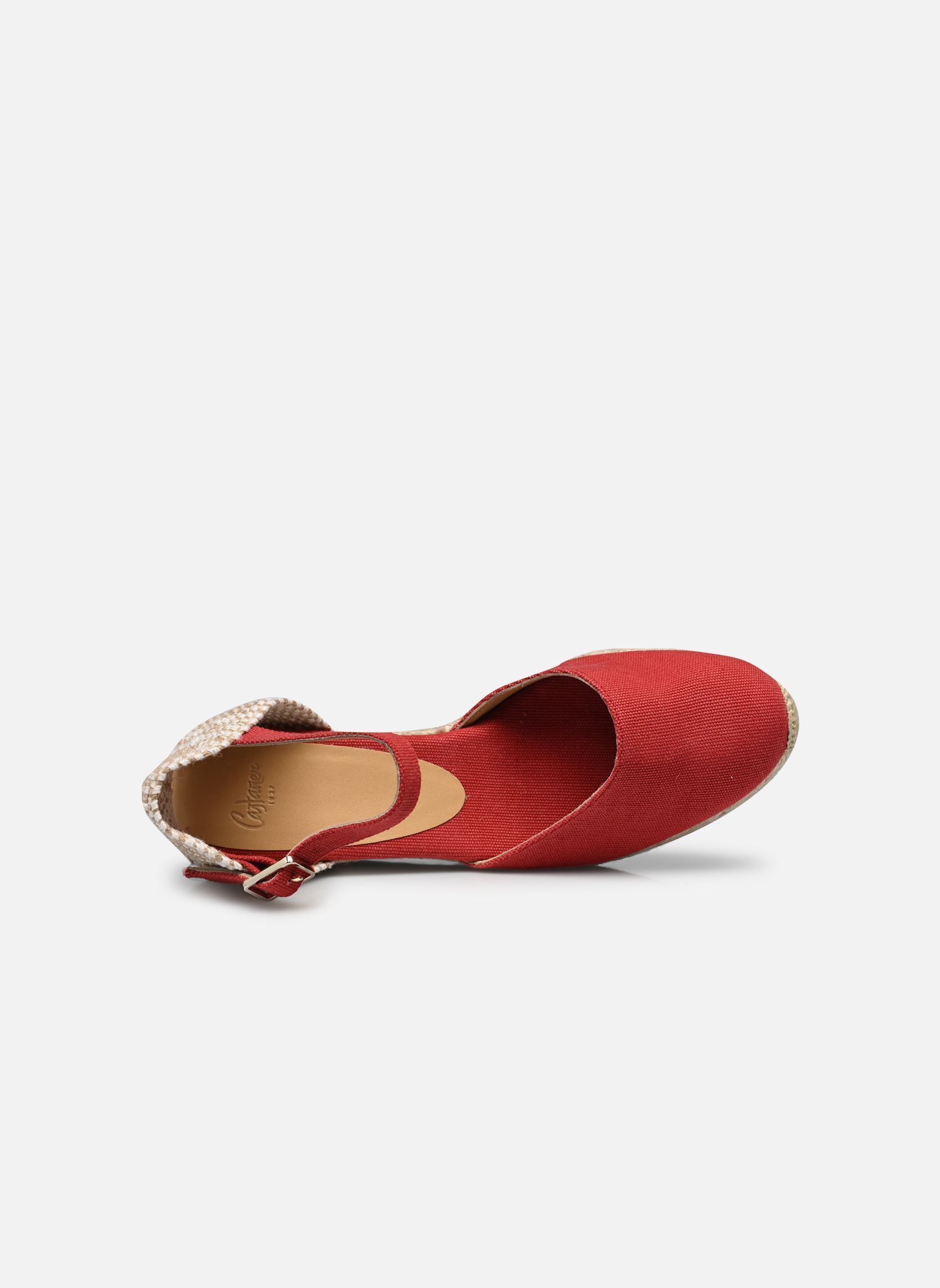 Espadrillas con zeppa e plateau Carol H6 donna rosso Castaner Espadrillas con zeppa e plateau Carol H6 donna rosso ROJO CARMIN