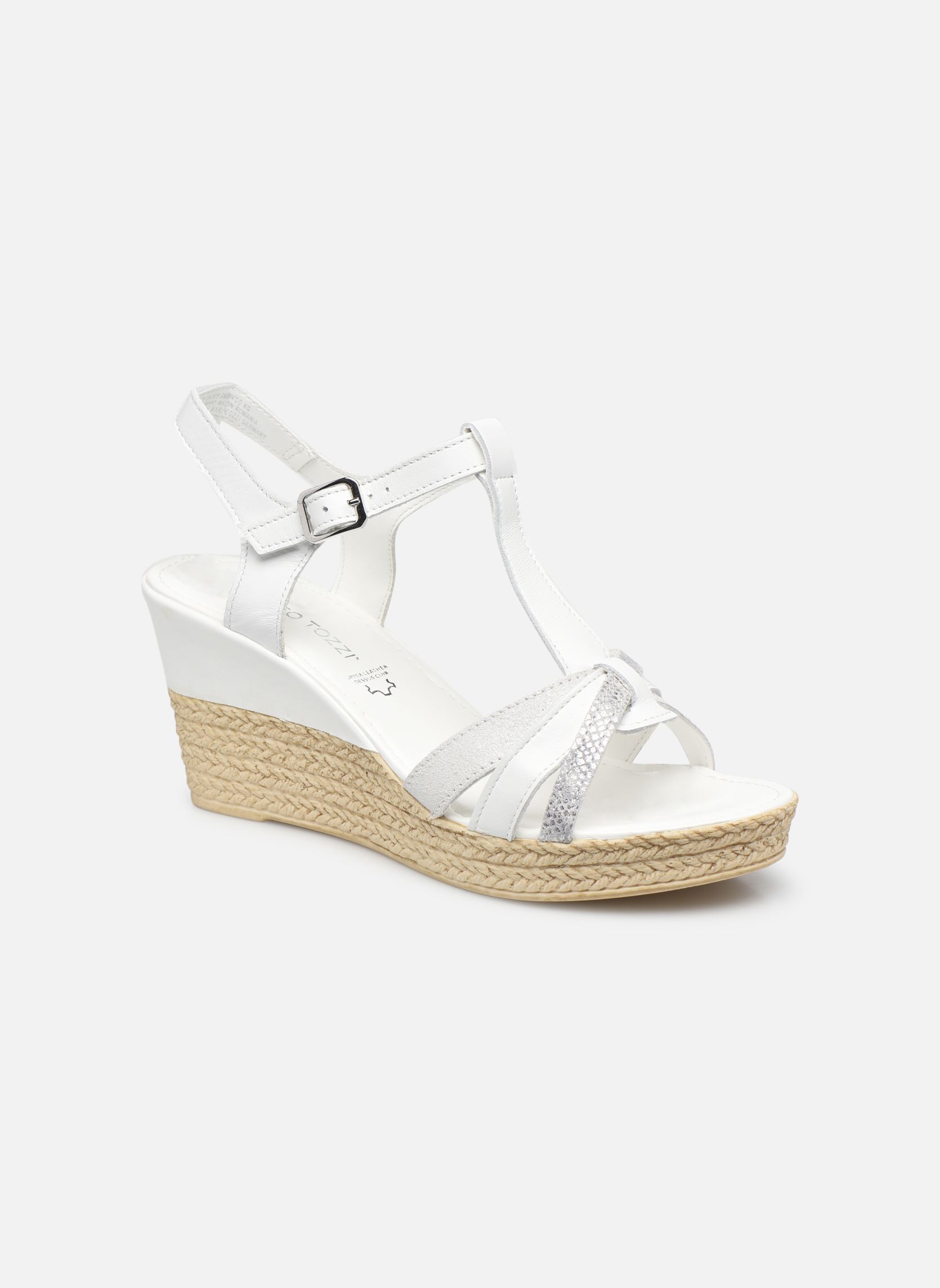 Espadrilles compensées et plateformes Nicky femme blanc Marco Tozzi Espadrilles compensées et plateformes Nicky femme blanc WHITE COMB