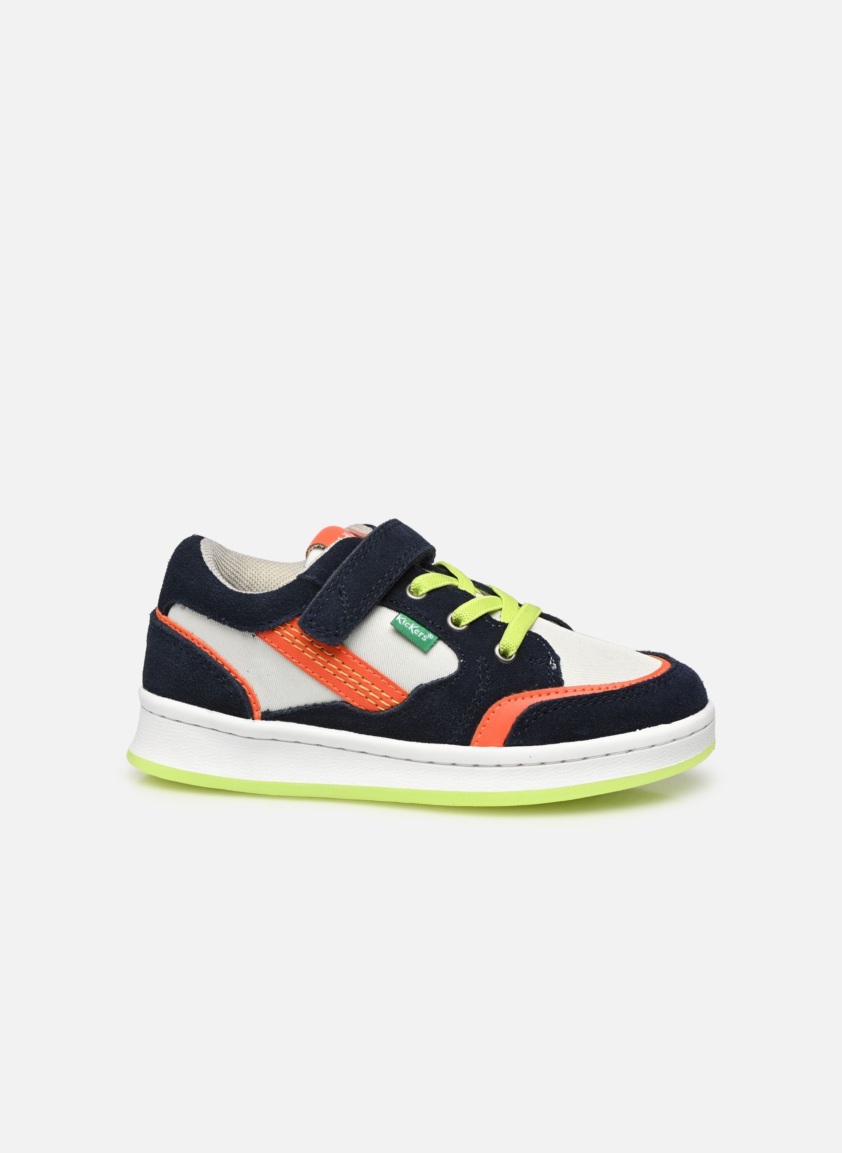 Baskets basses Bisckuit garçon bleu Kickers Baskets basses Bisckuit garçon bleu MARINE GRIS ORANGE