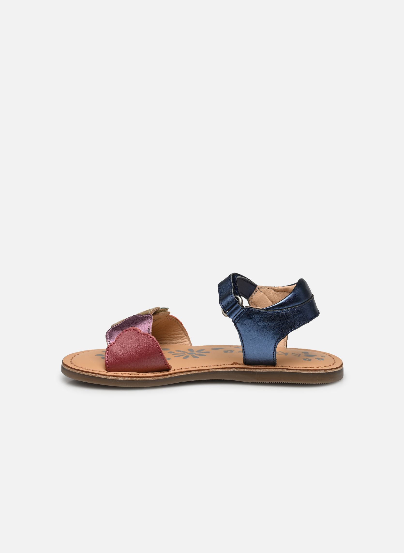 Remy Chausseur| Kickers Fille Dyastar Cuir Lisse Orange Scratch Enfant