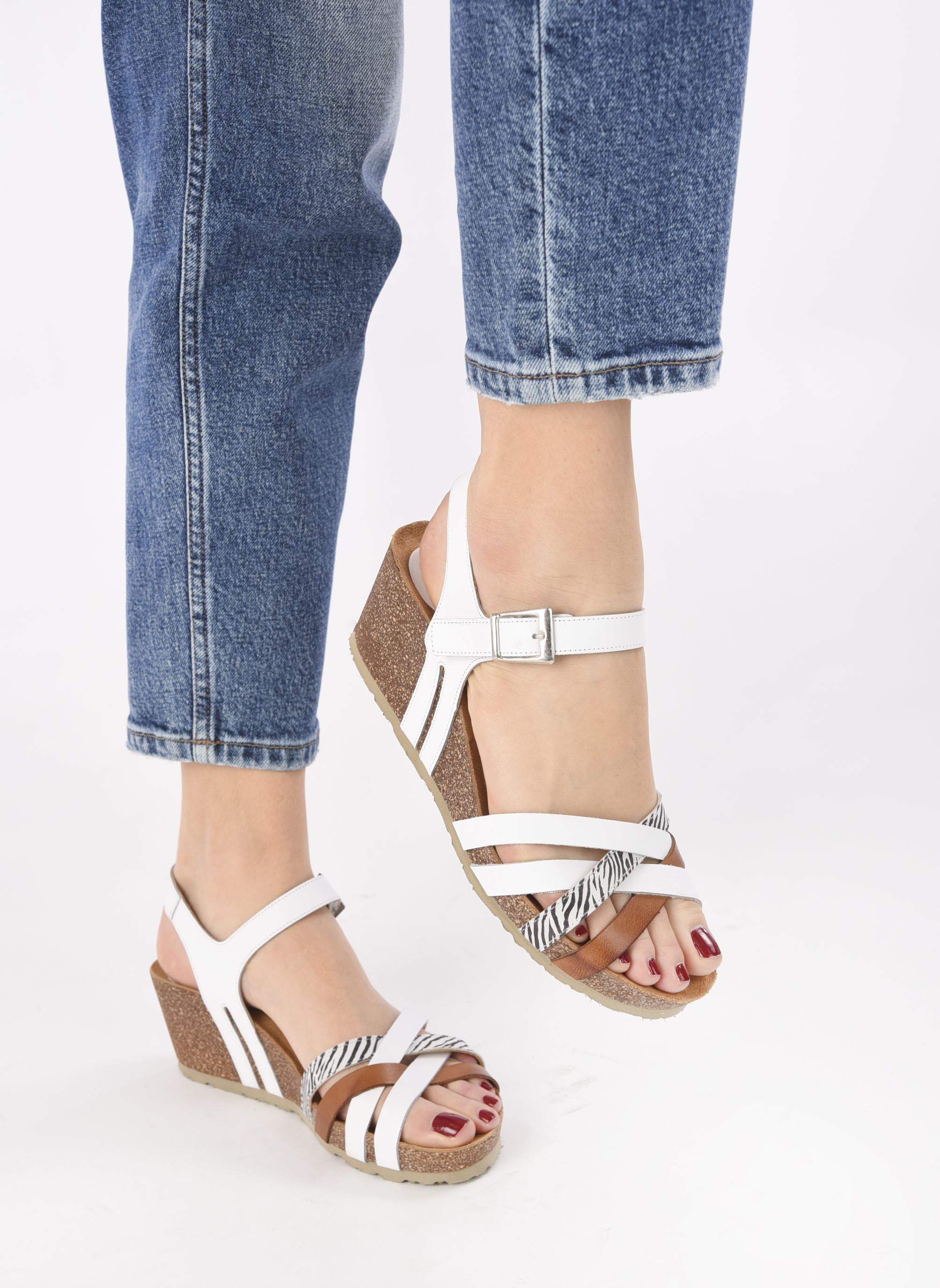 Keil- und Plateausandalen Palma D 8551 damen weiß Dorking Keil- und Plateausandalen Palma D 8551 damen weiß BLANCO