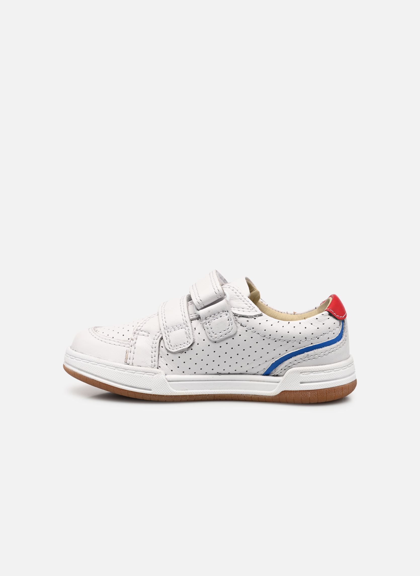 Niedrige Sneaker Fawn Solo T mädchen weiß Clarks Niedrige Sneaker Fawn Solo T mädchen weiß WHITE LEATHER