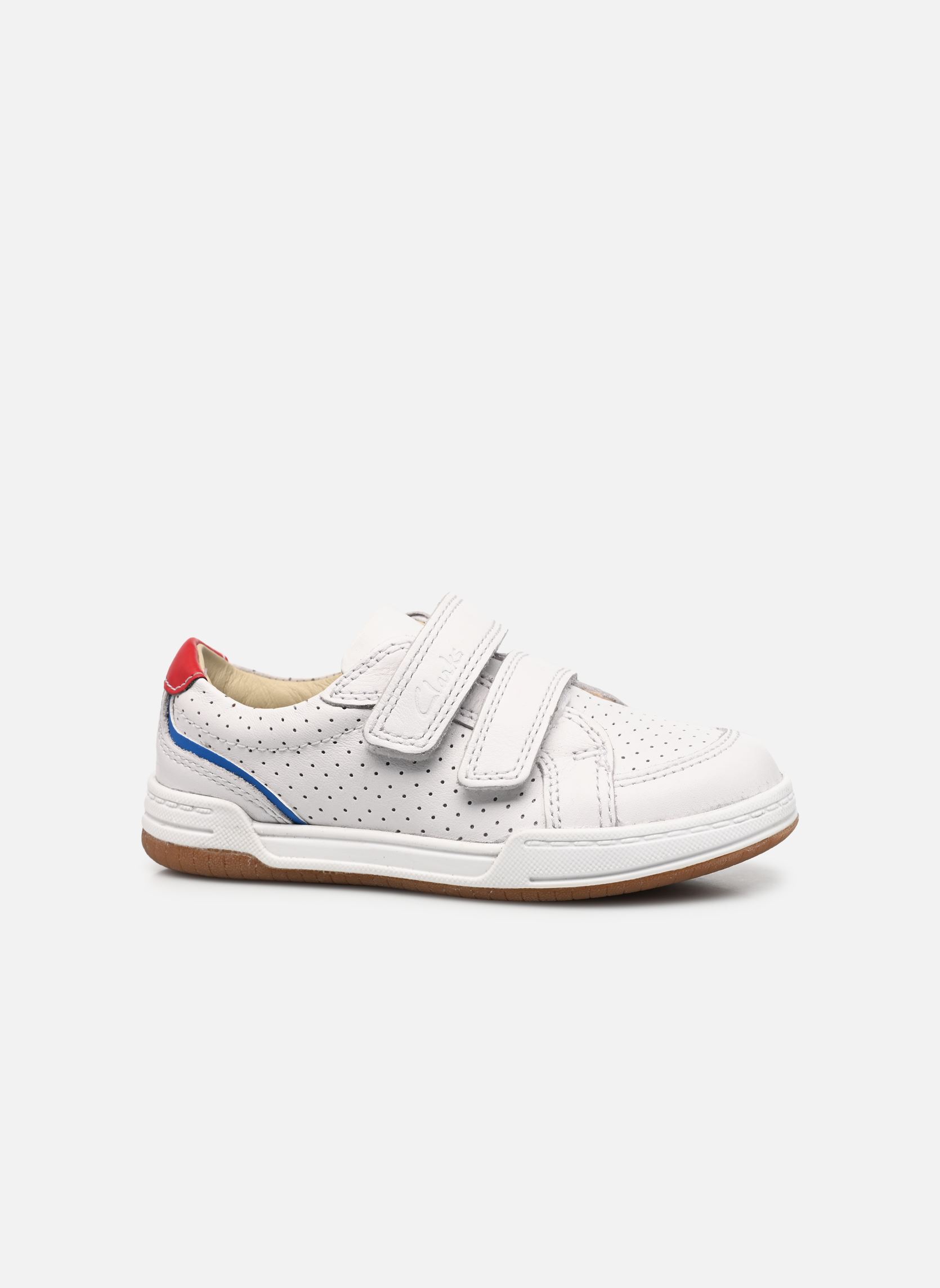 Niedrige Sneaker Fawn Solo T mädchen weiß Clarks Niedrige Sneaker Fawn Solo T mädchen weiß WHITE LEATHER