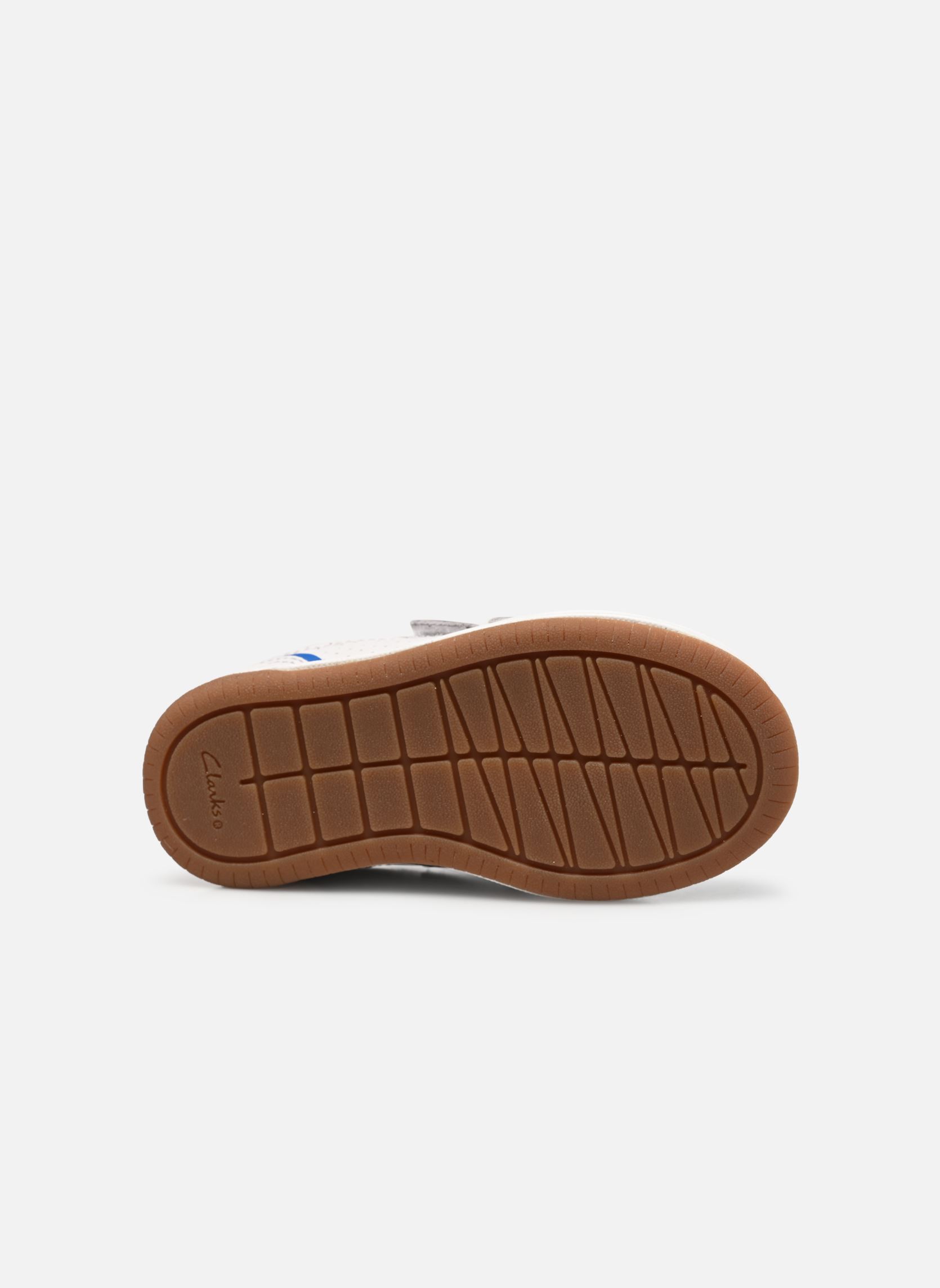 Niedrige Sneaker Fawn Solo T mädchen weiß Clarks Niedrige Sneaker Fawn Solo T mädchen weiß WHITE LEATHER