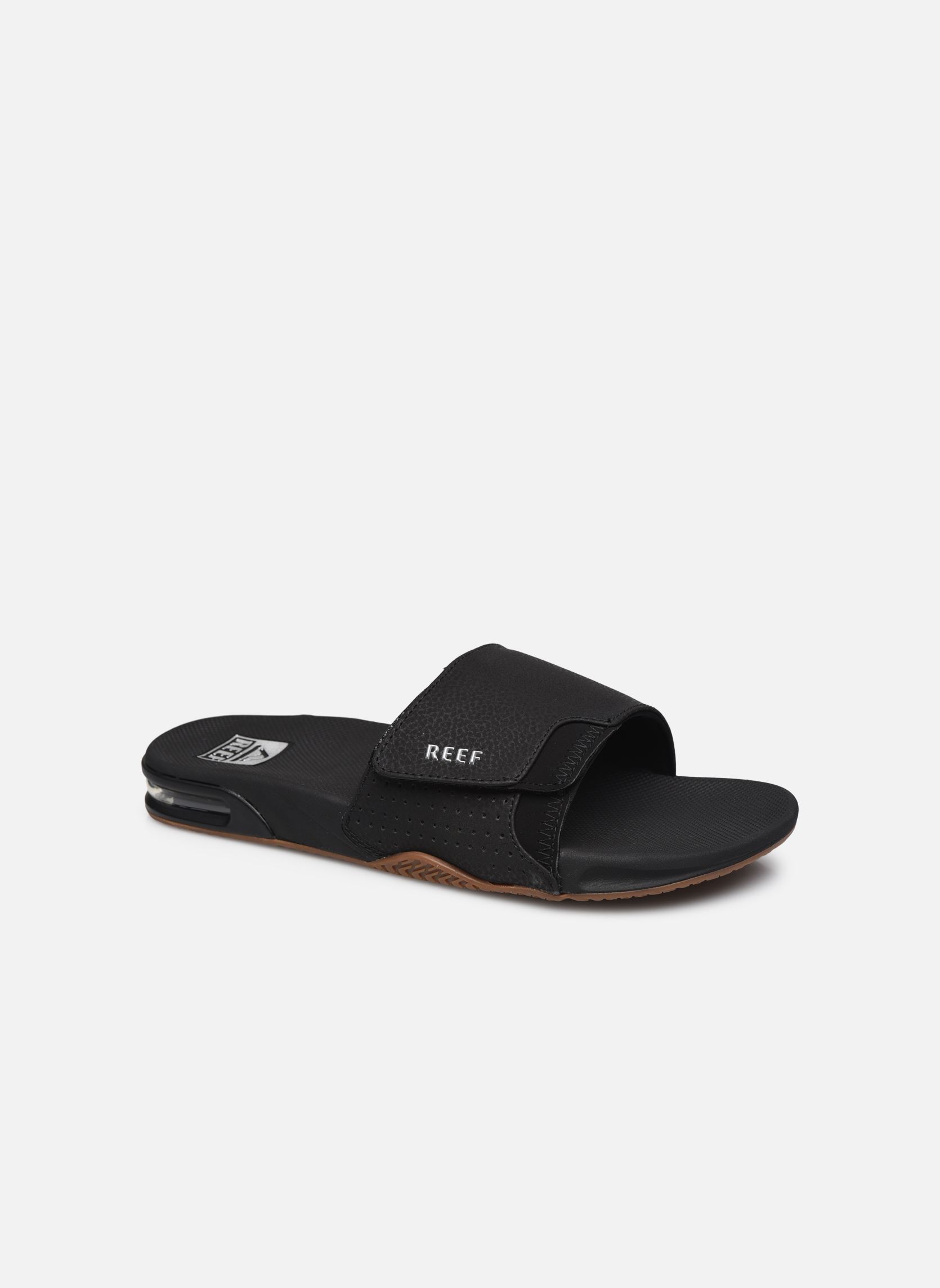 Sandalen und Pantoletten Fanning Slide herren schwarz Reef Sandalen und Pantoletten Fanning Slide herren schwarz Black Silver