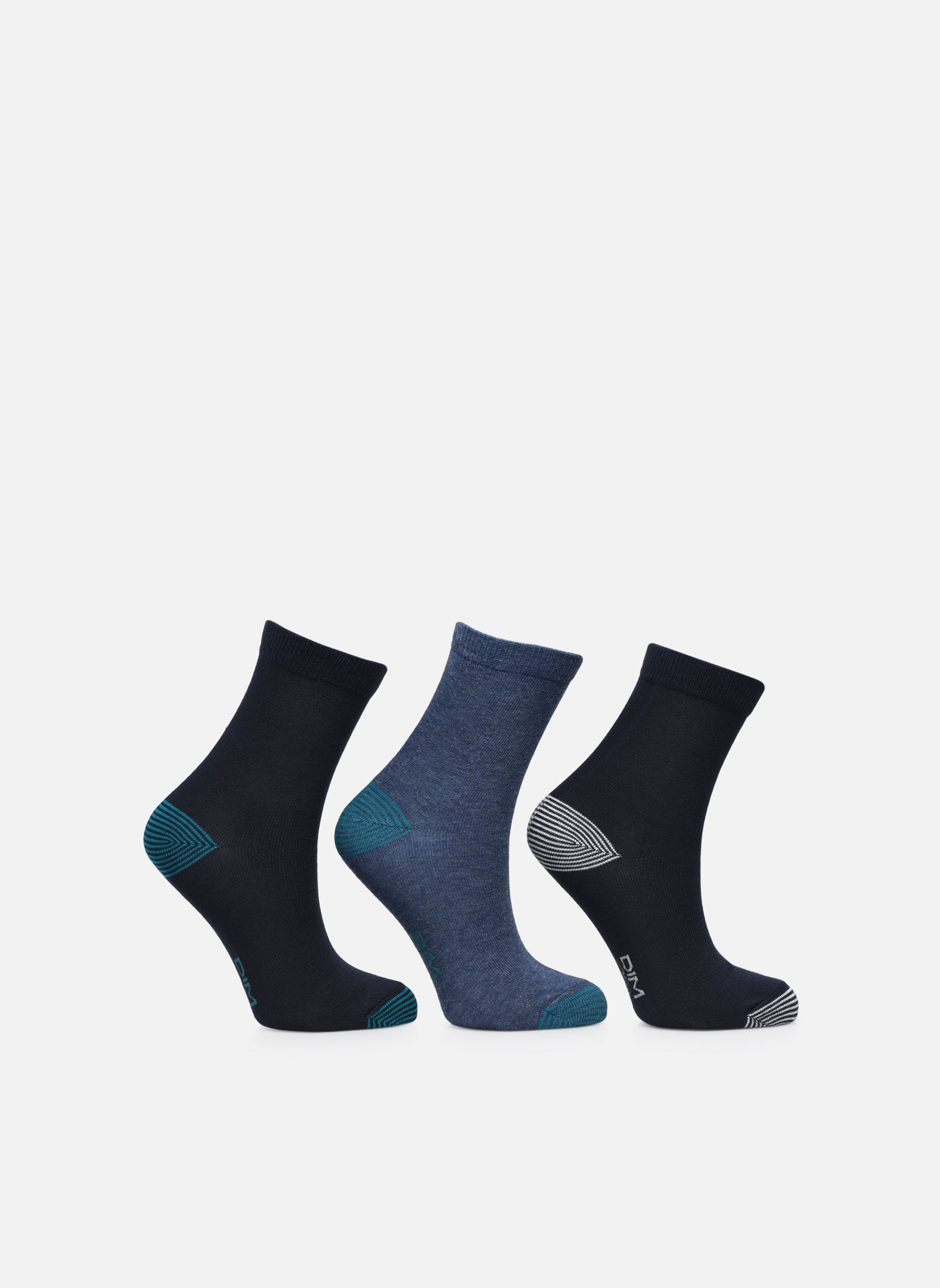 Socquettes Mix & Match Coton Mi-Chaussettes X3 Enfa garçon bleu Dim Socquettes Mix & Match Coton Mi-Chaussettes X3 Enfa garçon bleu BLEU MARINE & DENIM CHINÉ & BL