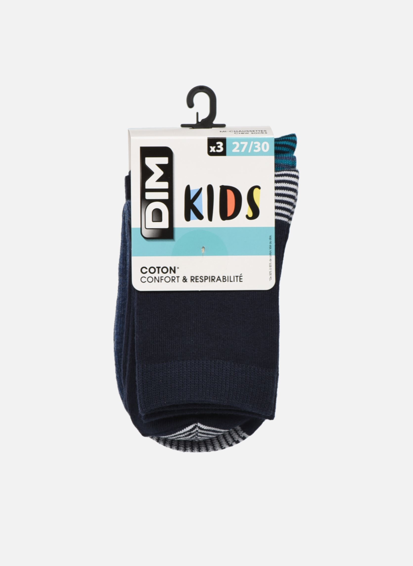 Chaussettes et collants Dim Mix & Match Coton Mi Chaussettes X3 Enfant pour Accessoires