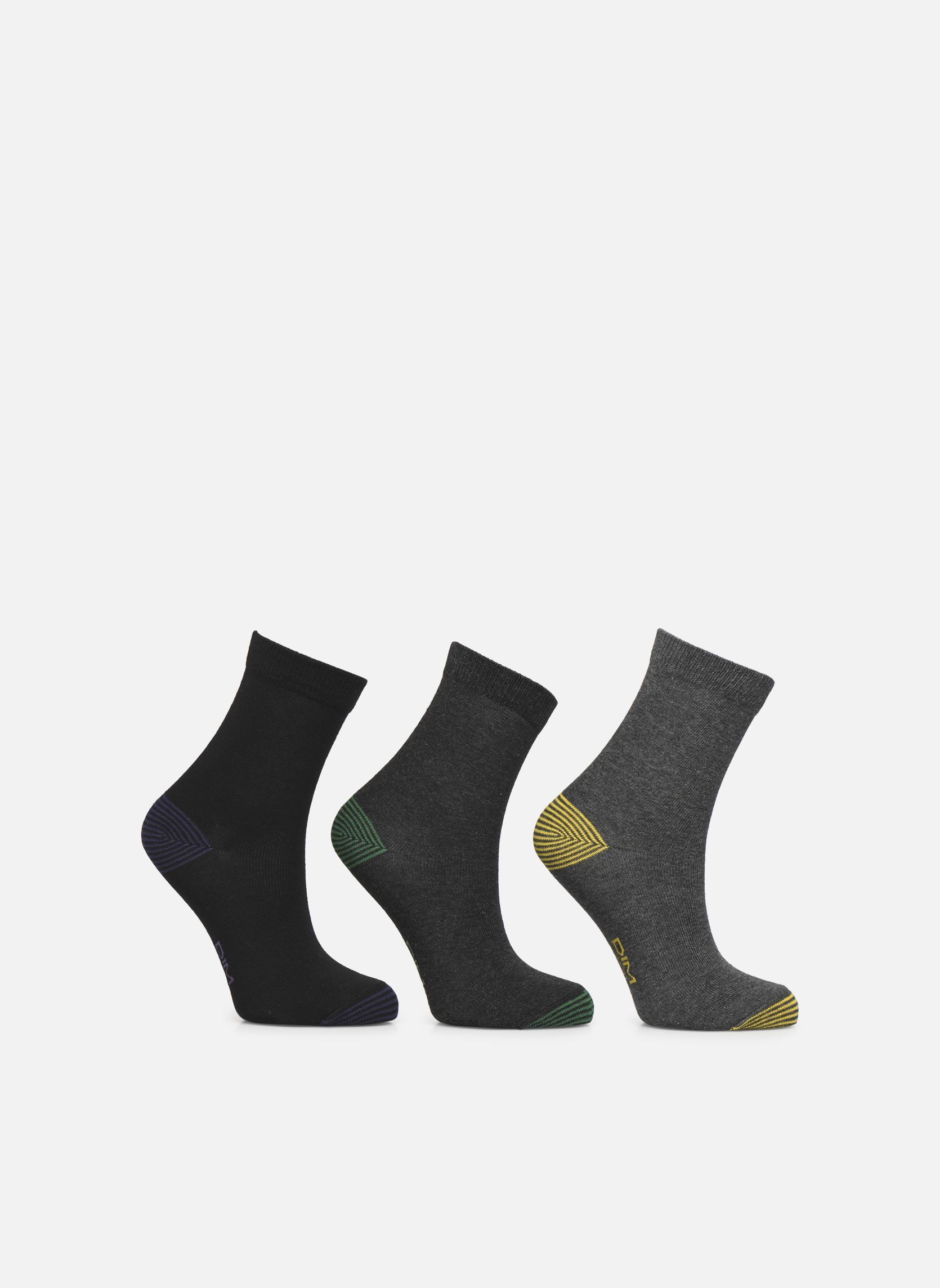 Socquettes Mix & Match Coton Mi-Chaussettes X3 Enfa garçon multicolore Dim Socquettes Mix & Match Coton Mi-Chaussettes X3 Enfa garçon multicolore Gris moyen chiné & Anthracite