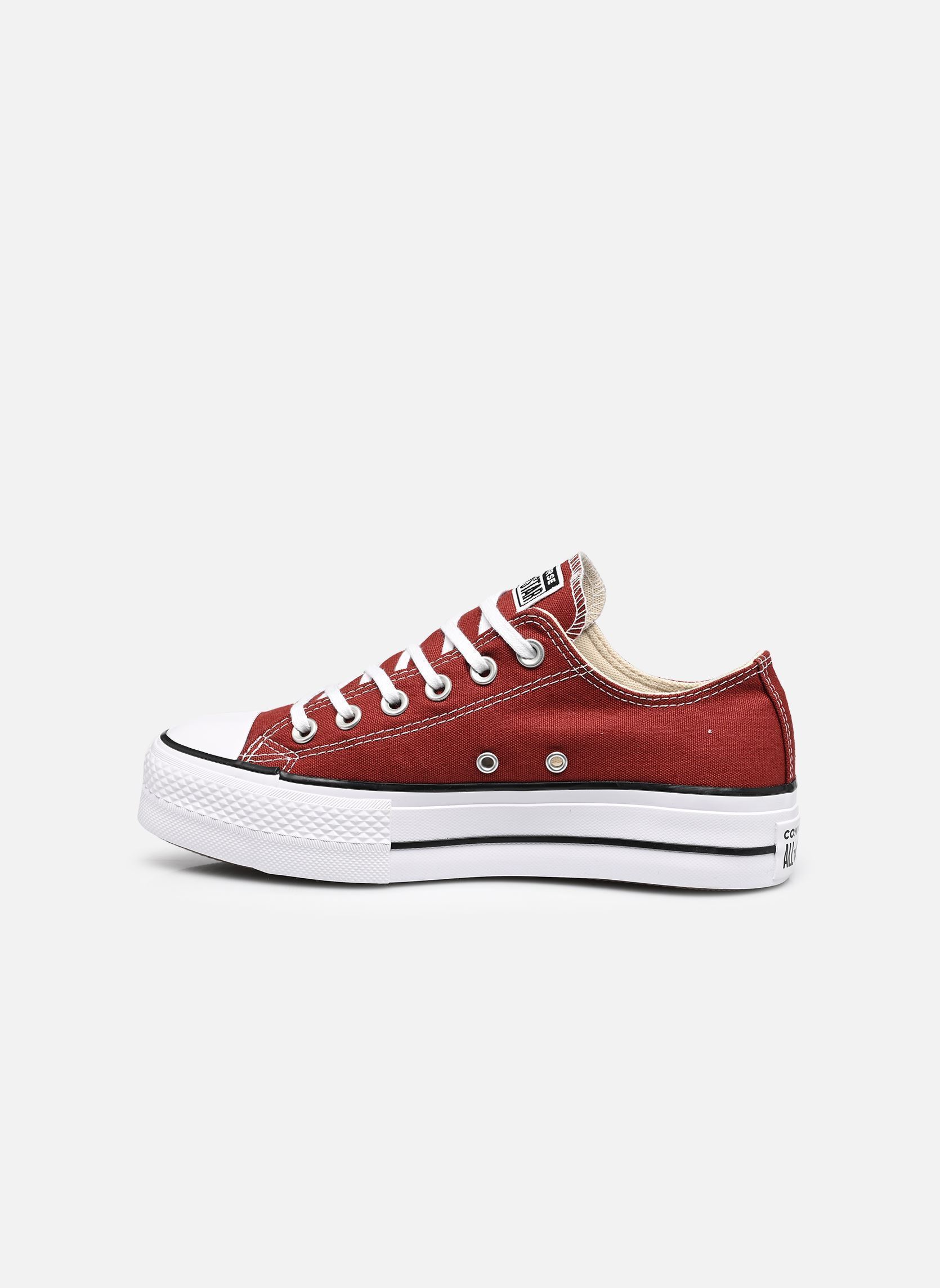 Leinen-Sneaker Chuck Taylor All Star Lift Ox W damen bordeaux Converse Leinen-Sneaker Chuck Taylor All Star Lift Ox W damen bordeaux ROTTIN APPLE/WHITE/BLACK