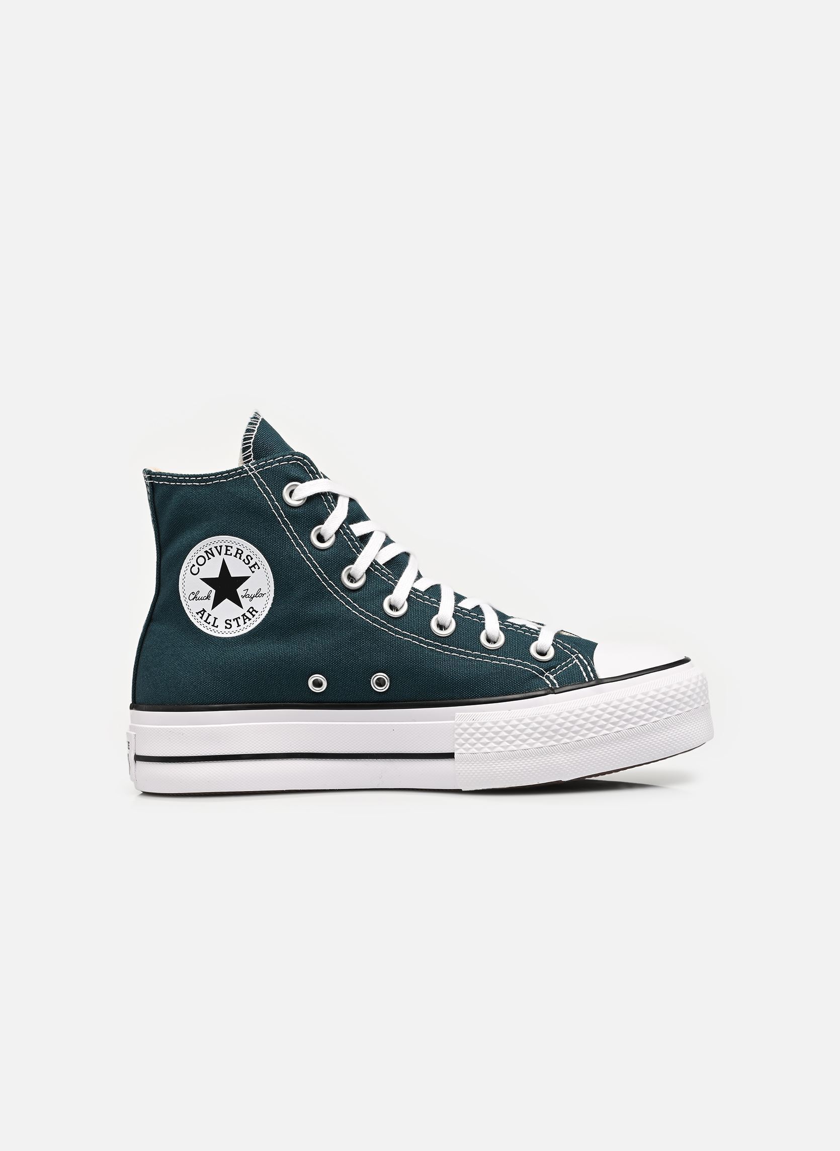 Baskets montantes Chuck Taylor All Star Lift Hi W femme vert Converse Baskets montantes Chuck Taylor All Star Lift Hi W femme vert DARKLY JADED/WHITE/BLACK