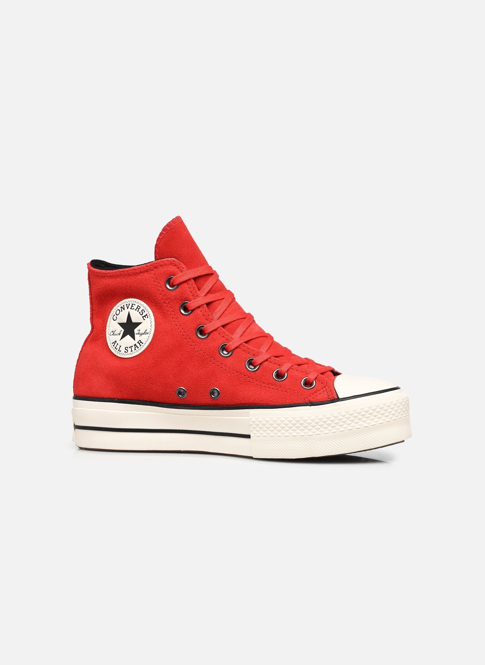 Baskets montantes Chuck Taylor All Star Lift Hi W femme rouge Converse Baskets montantes Chuck Taylor All Star Lift Hi W femme rouge RED/EGRET/BLACK