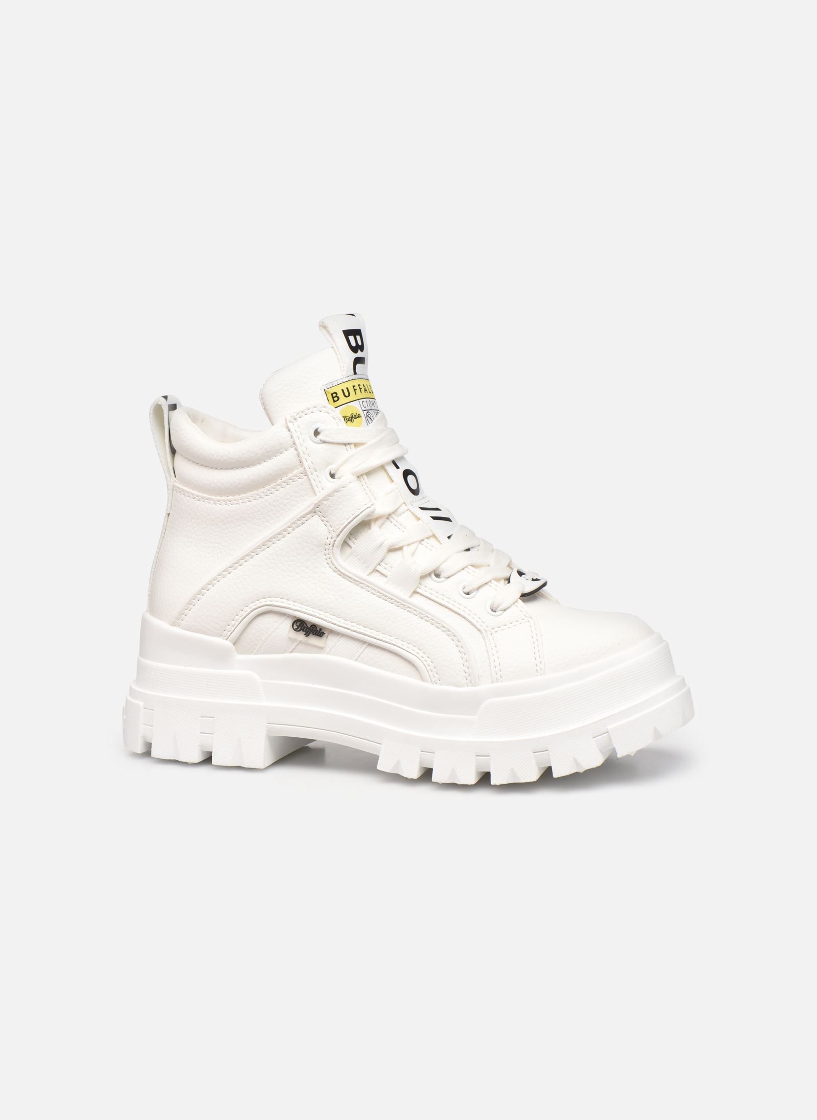 Baskets montantes ASPHA femme blanc Buffalo Baskets montantes ASPHA femme blanc WHITE