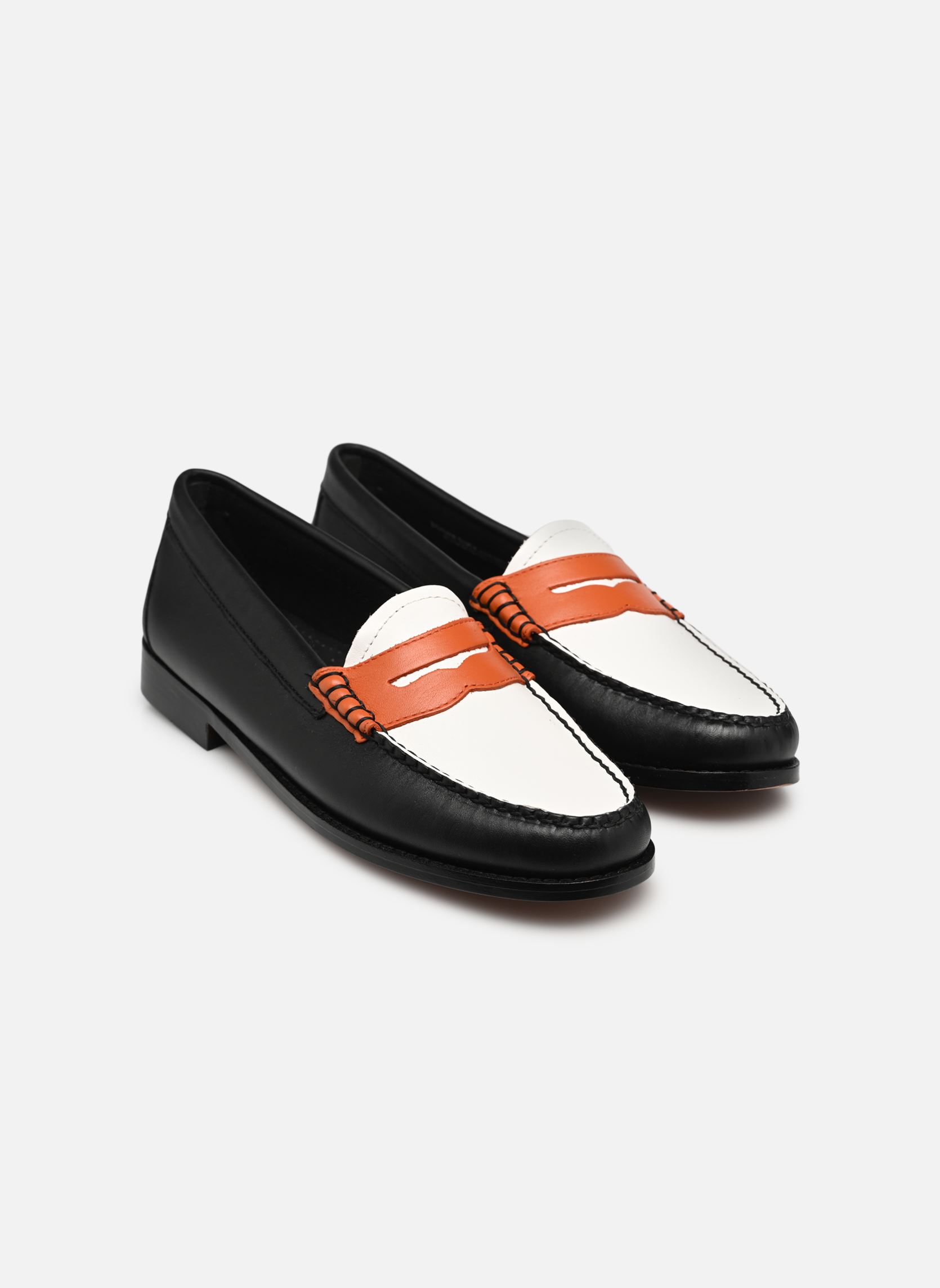 Mocassins WEEJUN WMN Penny Soft femme multicolore G.H. Bass Mocassins WEEJUN WMN Penny Soft femme multicolore BLACK & WHITE LEATHER