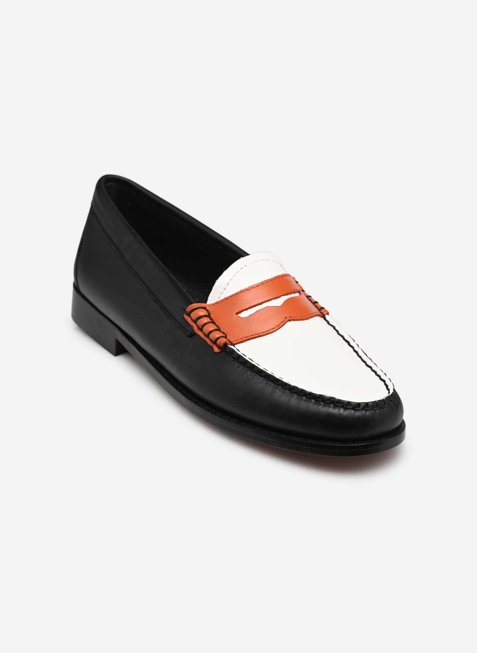 Mocassins WEEJUN WMN Penny Soft femme multicolore G.H. Bass Mocassins WEEJUN WMN Penny Soft femme multicolore BLACK & WHITE LEATHER