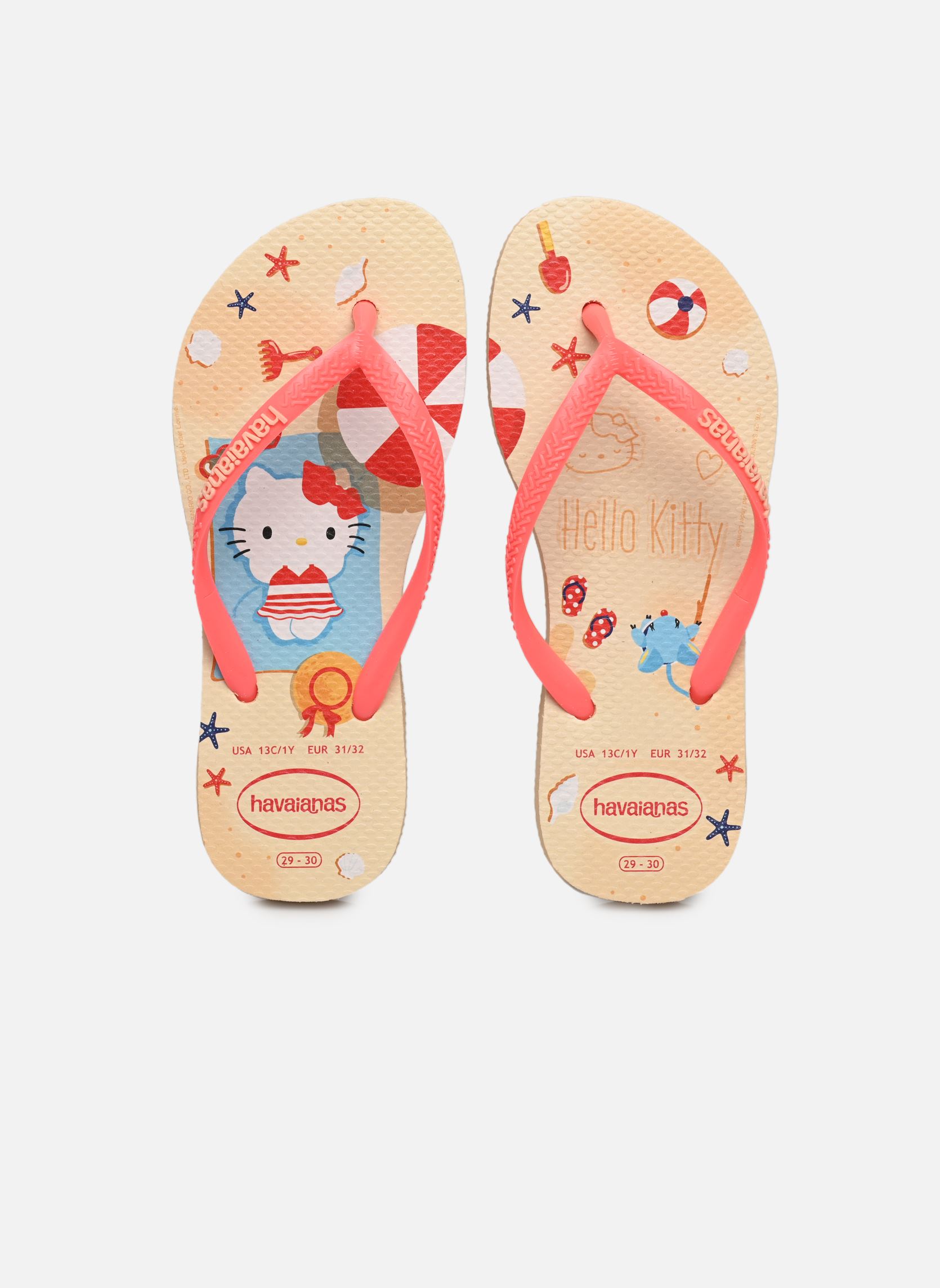 Slippers Kids Slim Hello Kitty meisjes goud en brons Havaianas Slippers Kids Slim Hello Kitty meisjes goud en brons Golden