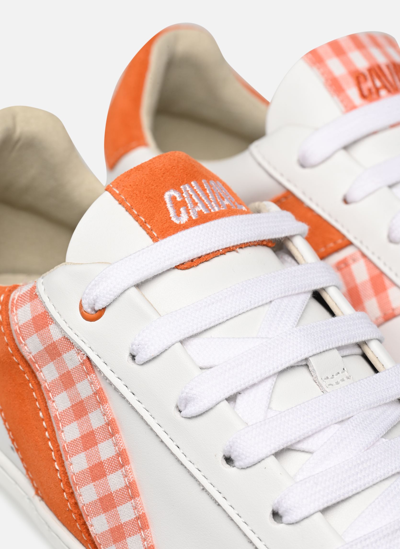 Niedrige Sneaker Slash W damen weiß Caval Niedrige Sneaker Slash W damen weiß Orange Vichy