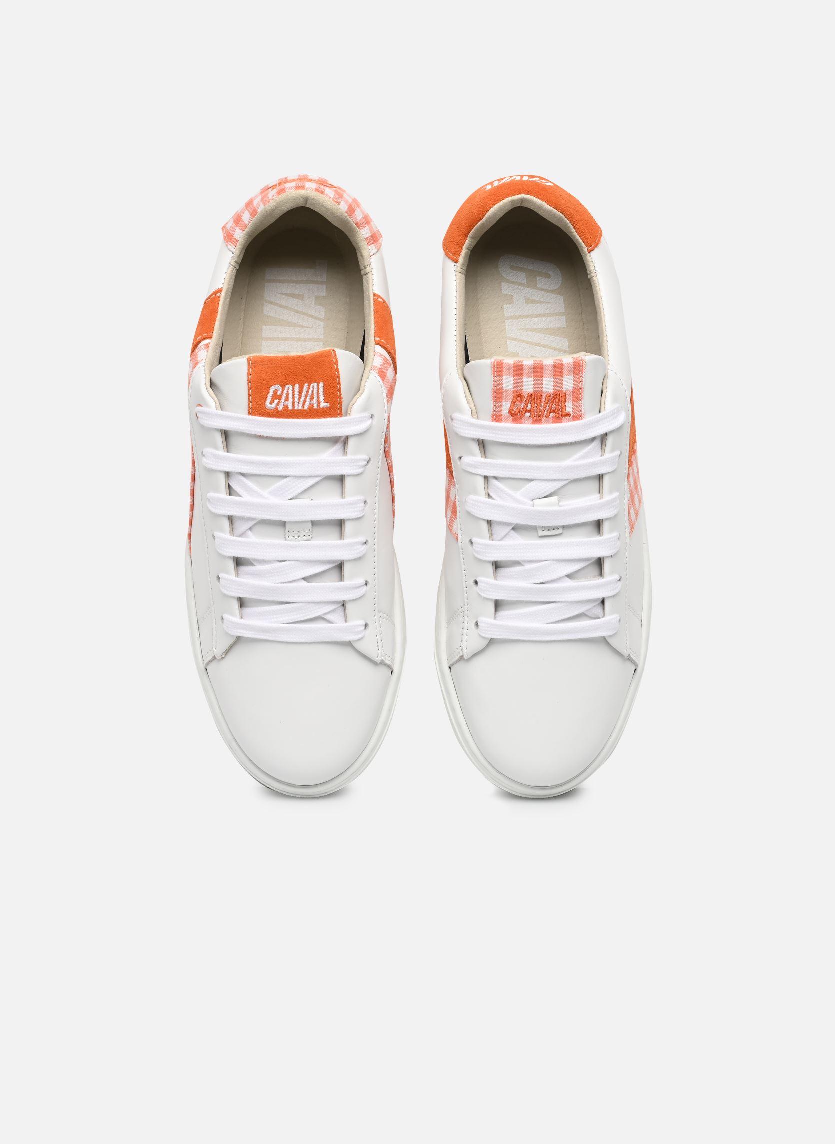 Niedrige Sneaker Slash W damen weiß Caval Niedrige Sneaker Slash W damen weiß Orange Vichy