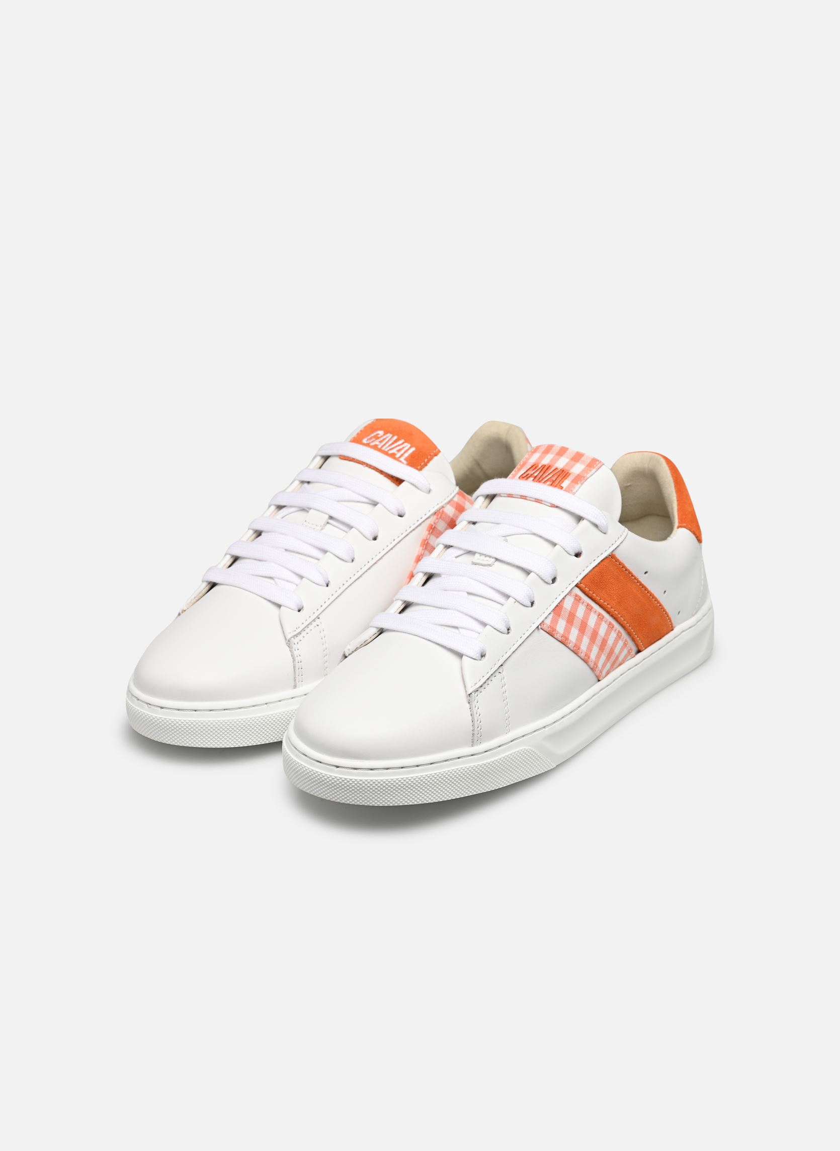 Niedrige Sneaker Slash W damen weiß Caval Niedrige Sneaker Slash W damen weiß Orange Vichy