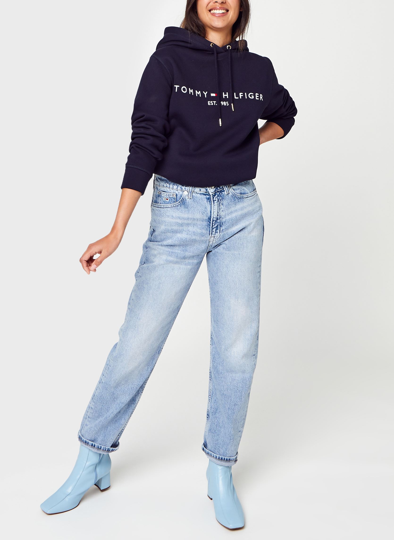 Sweats à capuche Heritage Hilfiger Hoodie LS femme bleu Tommy Hilfiger Sweats à capuche Heritage Hilfiger Hoodie LS femme bleu BLUE