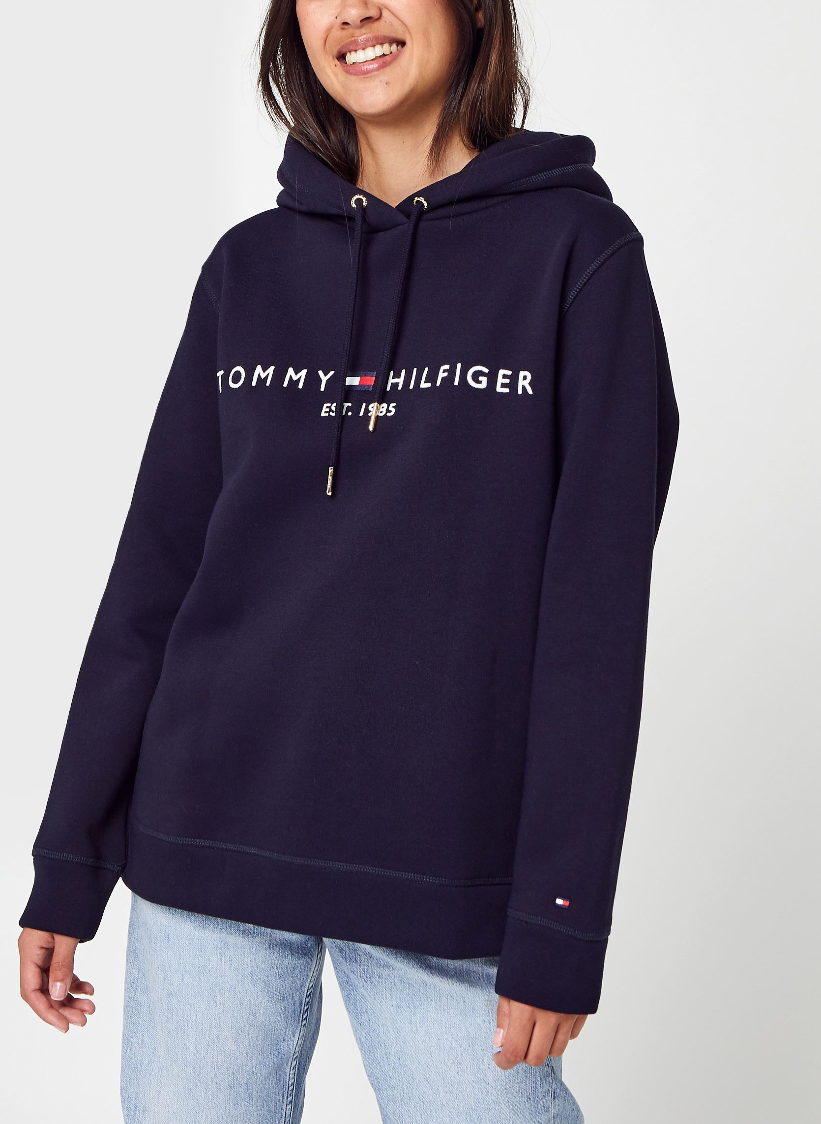 Sweats à capuche Heritage Hilfiger Hoodie LS femme bleu Tommy Hilfiger Sweats à capuche Heritage Hilfiger Hoodie LS femme bleu BLUE