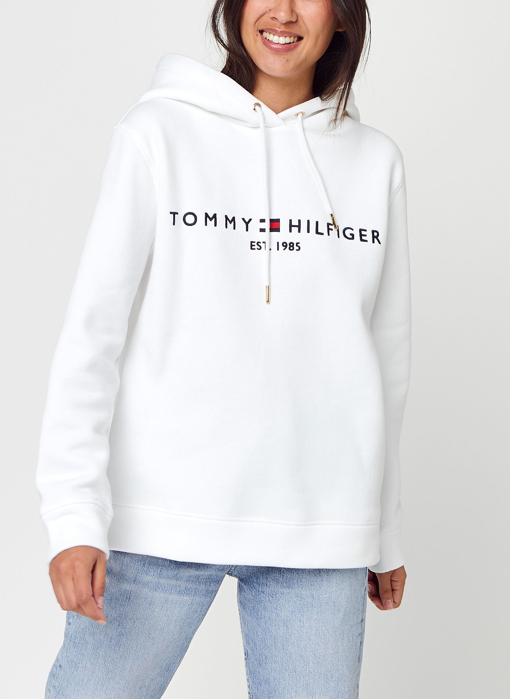 Sweats à capuche Heritage Hilfiger Hoodie LS femme blanc Tommy Hilfiger Sweats à capuche Heritage Hilfiger Hoodie LS femme blanc WHITE