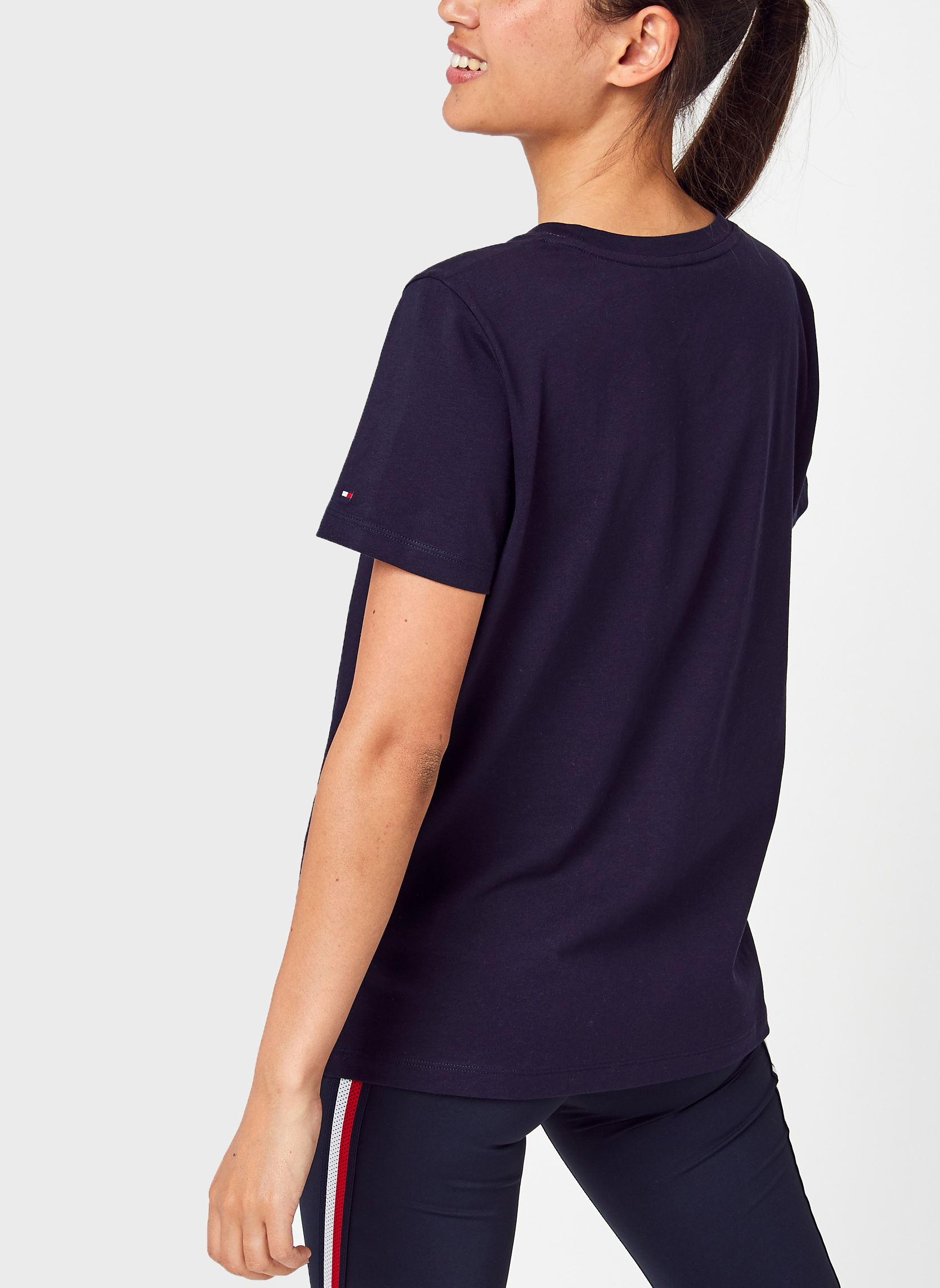 Tee-shirts Heritage Hilfiger C-Nk Reg Tee femme bleu Tommy Hilfiger Tee-shirts Heritage Hilfiger C-Nk Reg Tee femme bleu DW5-BLUE