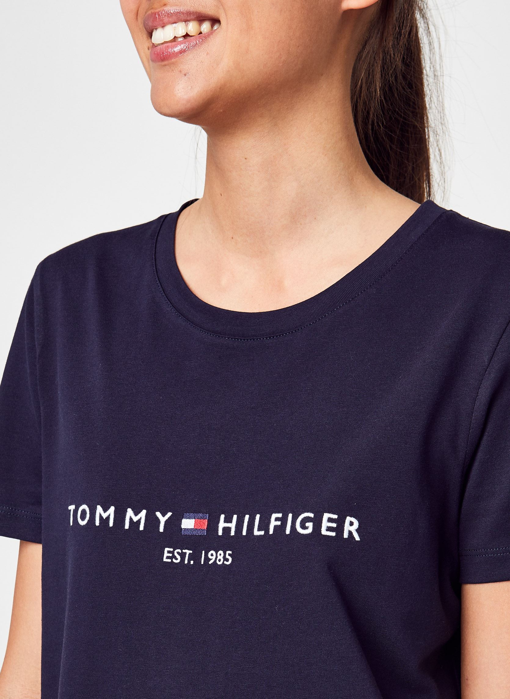 Tee-shirts Heritage Hilfiger C-Nk Reg Tee femme bleu Tommy Hilfiger Tee-shirts Heritage Hilfiger C-Nk Reg Tee femme bleu DW5-BLUE