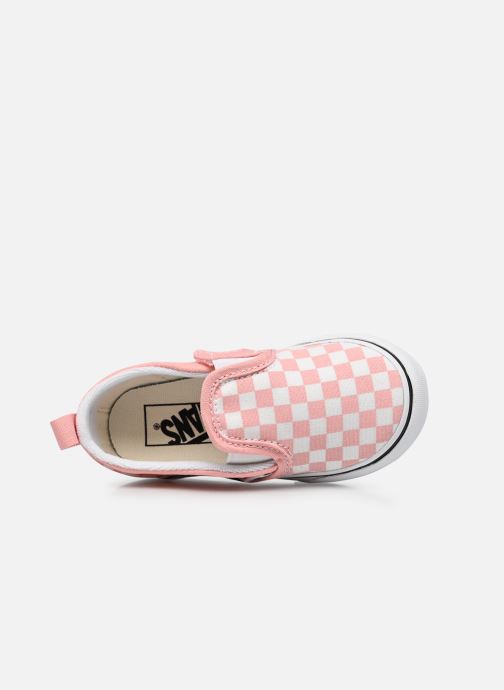rose checkerboard slip on vans