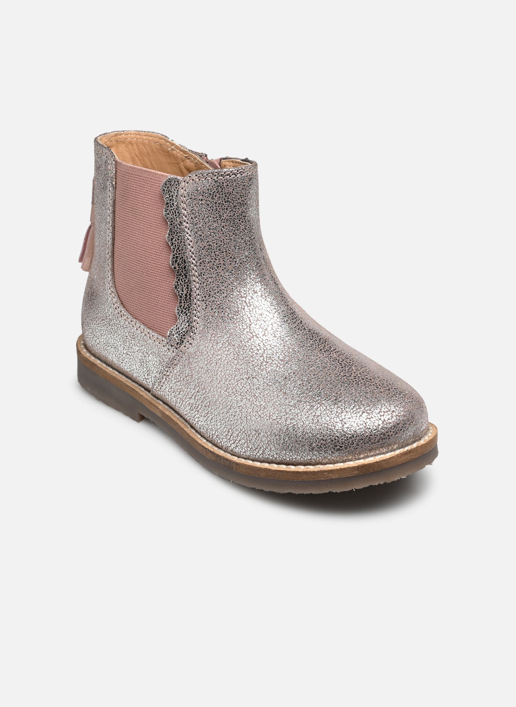 Enkellaarsjes KIARA LEATHER meisjes roze Rose et Martin Enkellaarsjes KIARA LEATHER meisjes roze ROSE MÉTALLISÉ