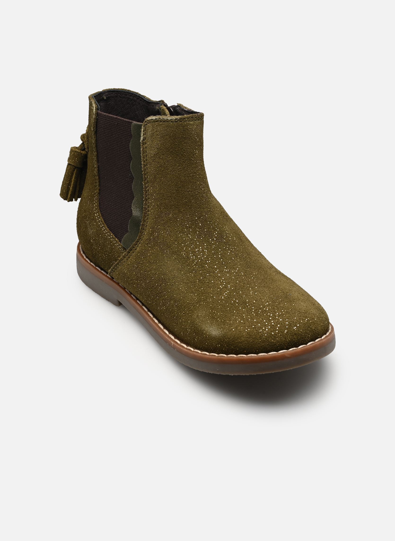 Bottines KIARA LEATHER fille vert Rose et Martin Bottines KIARA LEATHER fille vert Kaki pailleté