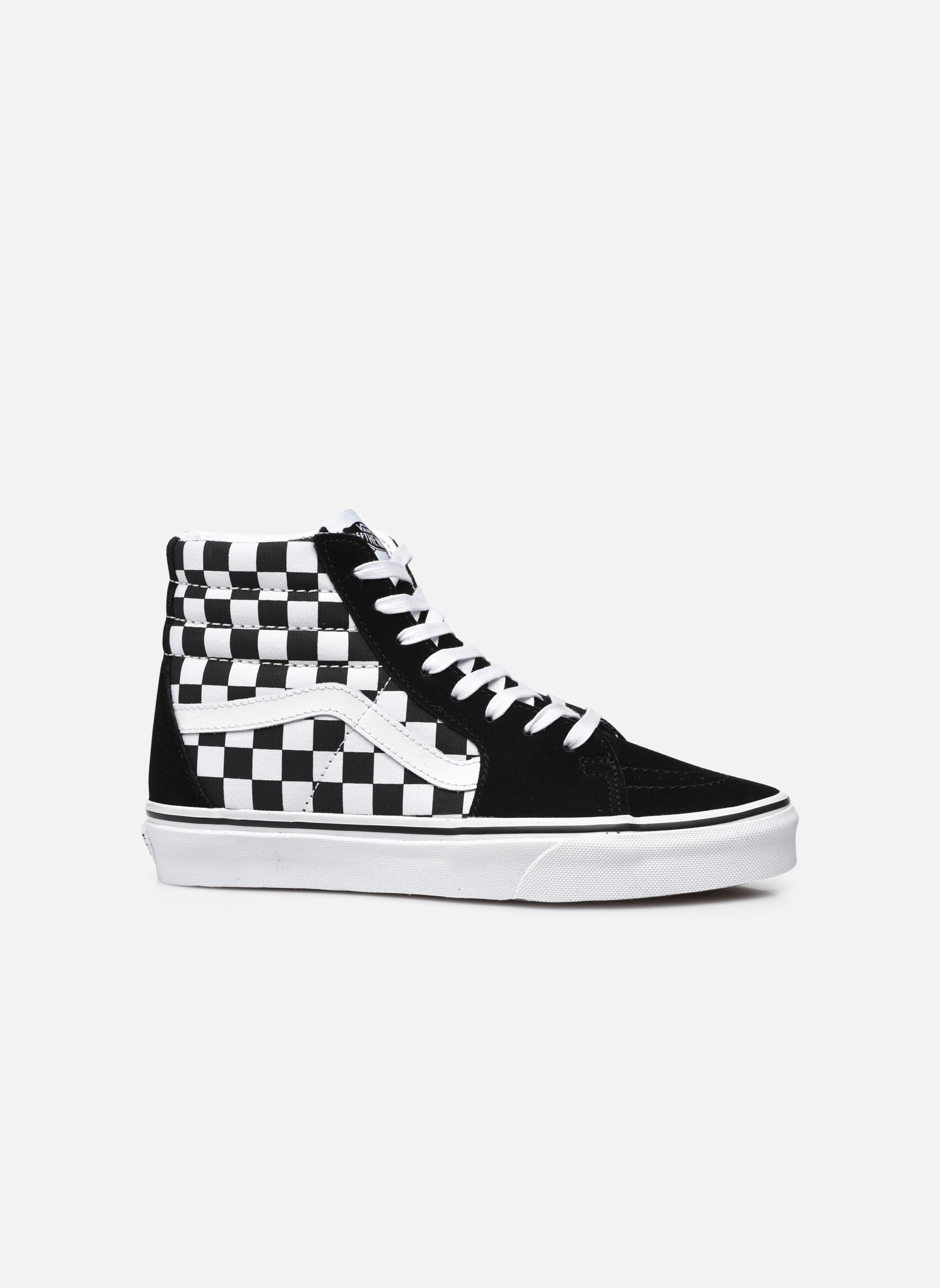 Baskets basses UA SK8-Hi noir Vans Baskets basses UA SK8-Hi noir (CHECKERBOARD) BLK/TR WHT