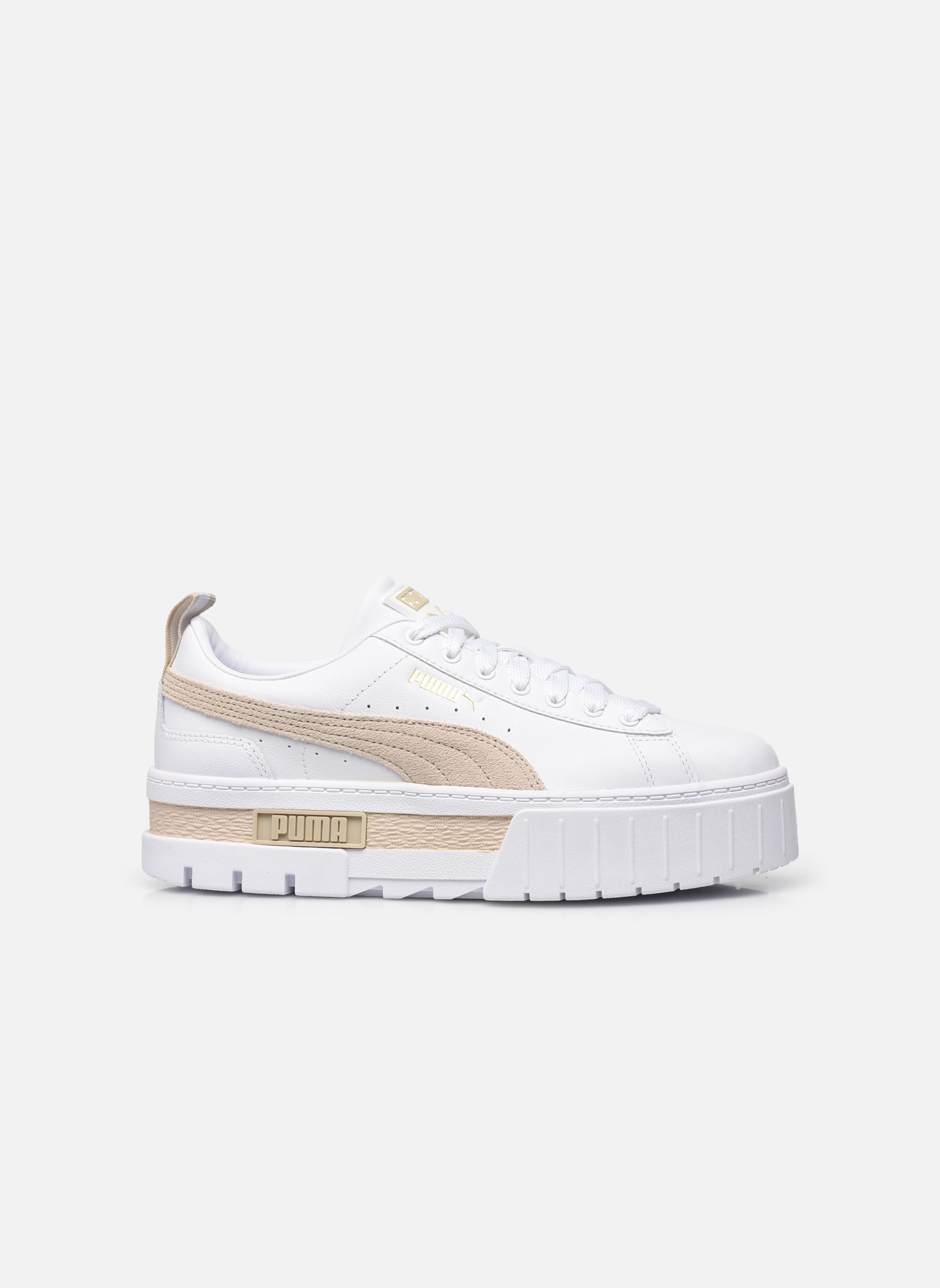 Niedrige Sneaker Mayze Lth Wns damen weiß Puma Niedrige Sneaker Mayze Lth Wns damen weiß PUMA WHITE-PEYOTE