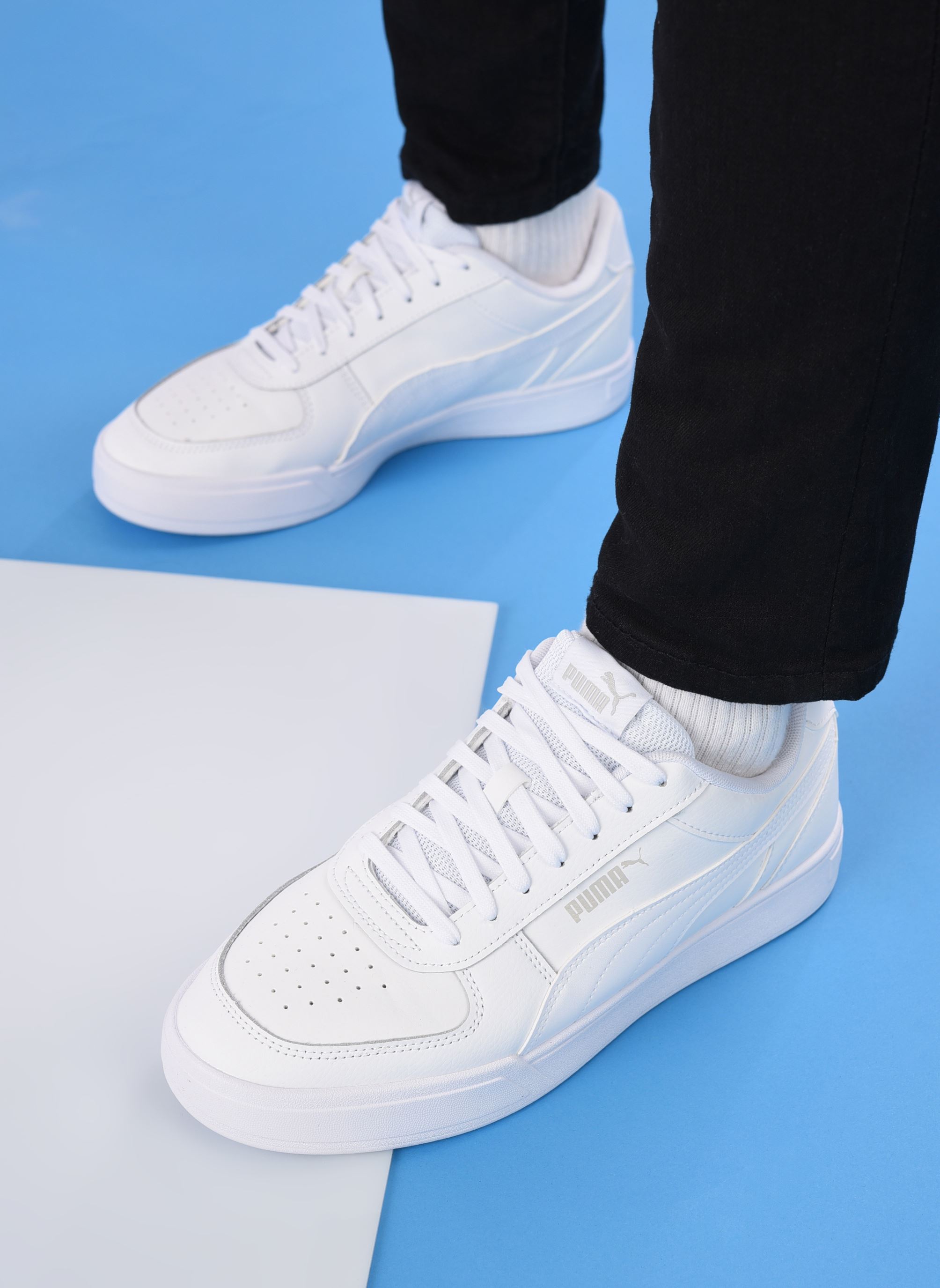 Baskets basses Puma Caven M homme blanc Puma Baskets basses Puma Caven M homme blanc PUMA WHITE-GRAY VIOLET