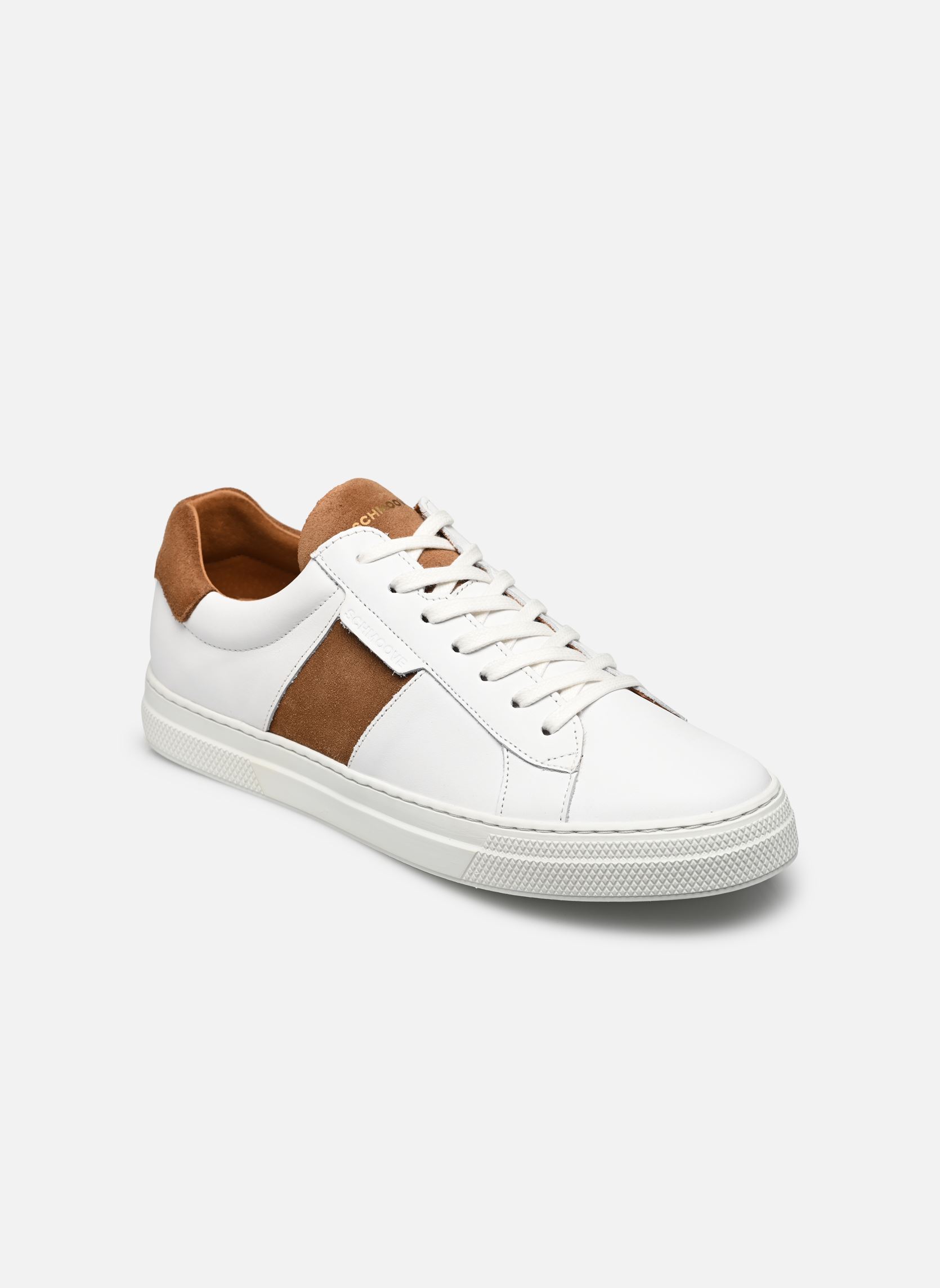Baskets basses SPARK GANG homme blanc Schmoove Baskets basses SPARK GANG homme blanc WHITE/COGNAC