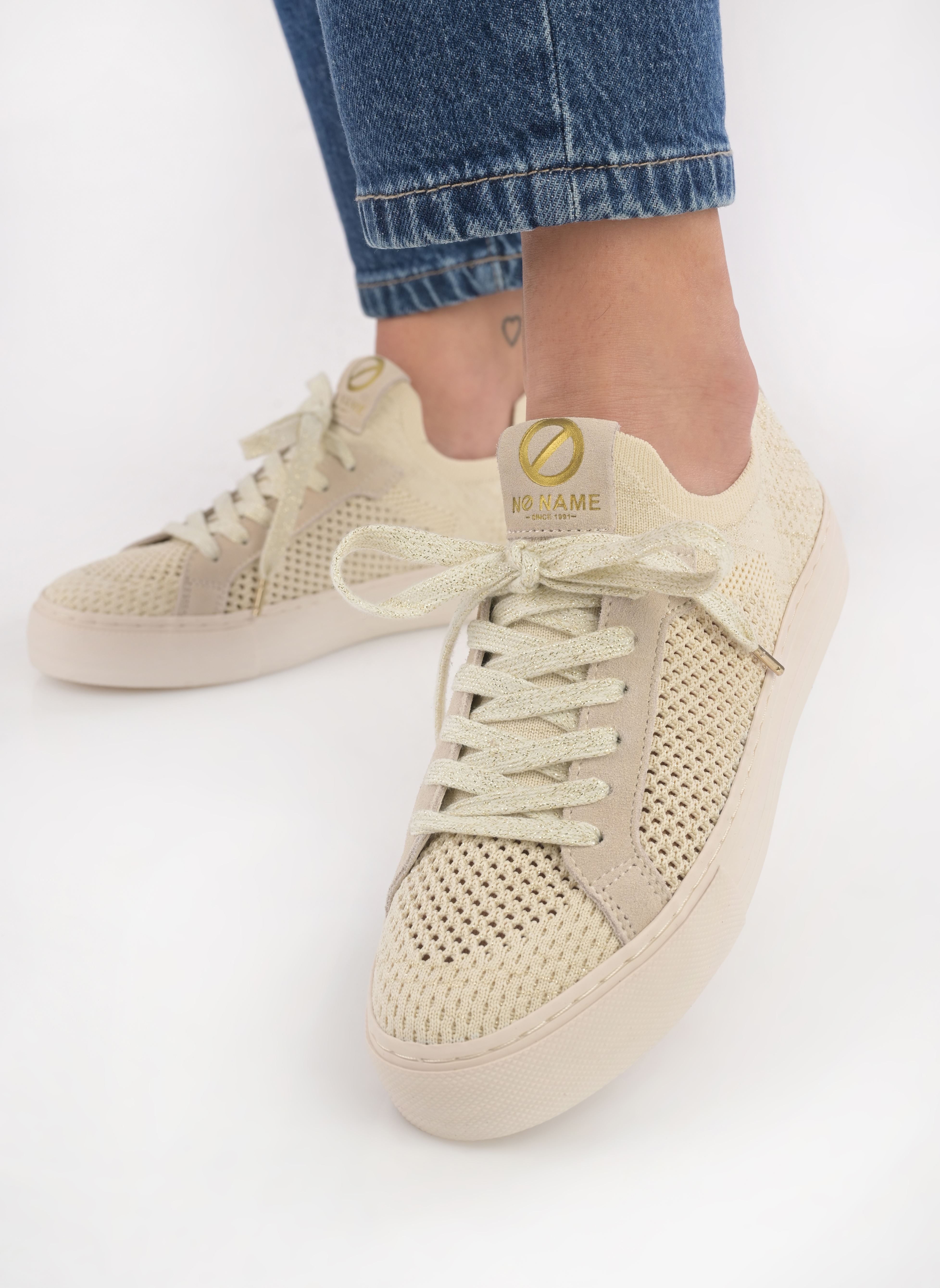 Lage sneakers Arcade Fly dames beige No Name Lage sneakers Arcade Fly dames beige DOVE/LIGHT GOLD