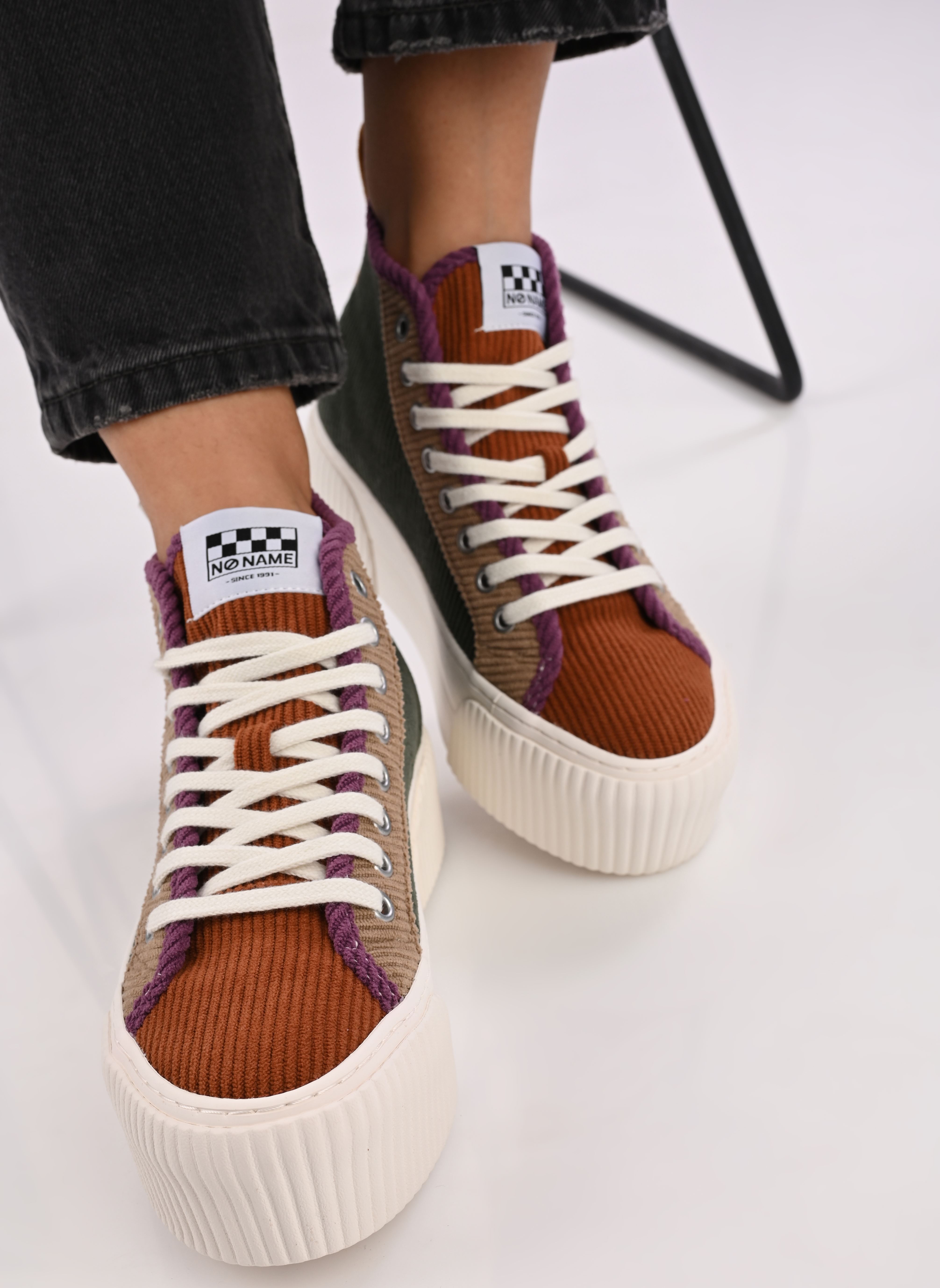Hoge sneakers IRON MID dames meerkleurig No Name Hoge sneakers IRON MID dames meerkleurig KAKI/NUTS
