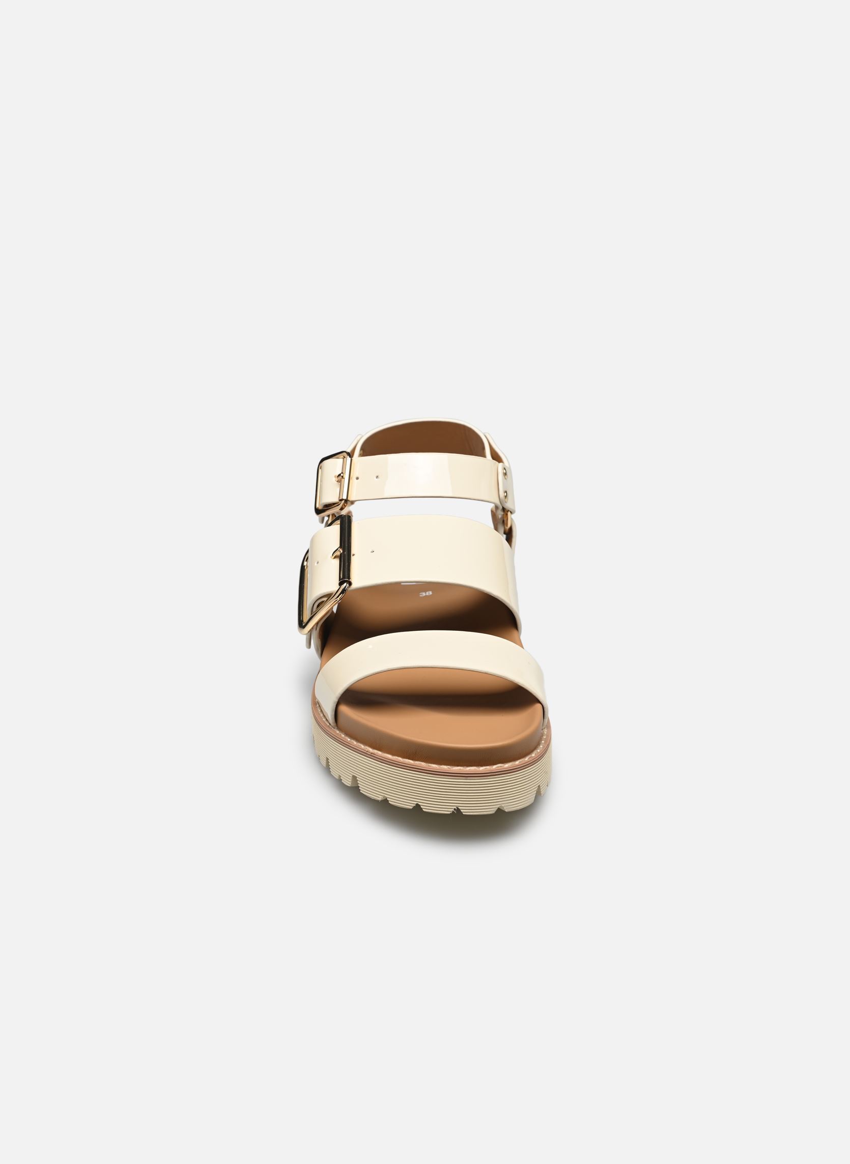 Sandali con zeppa e plateau June Ankle donna beige No Name Sandali con zeppa e plateau June Ankle donna beige DOVE