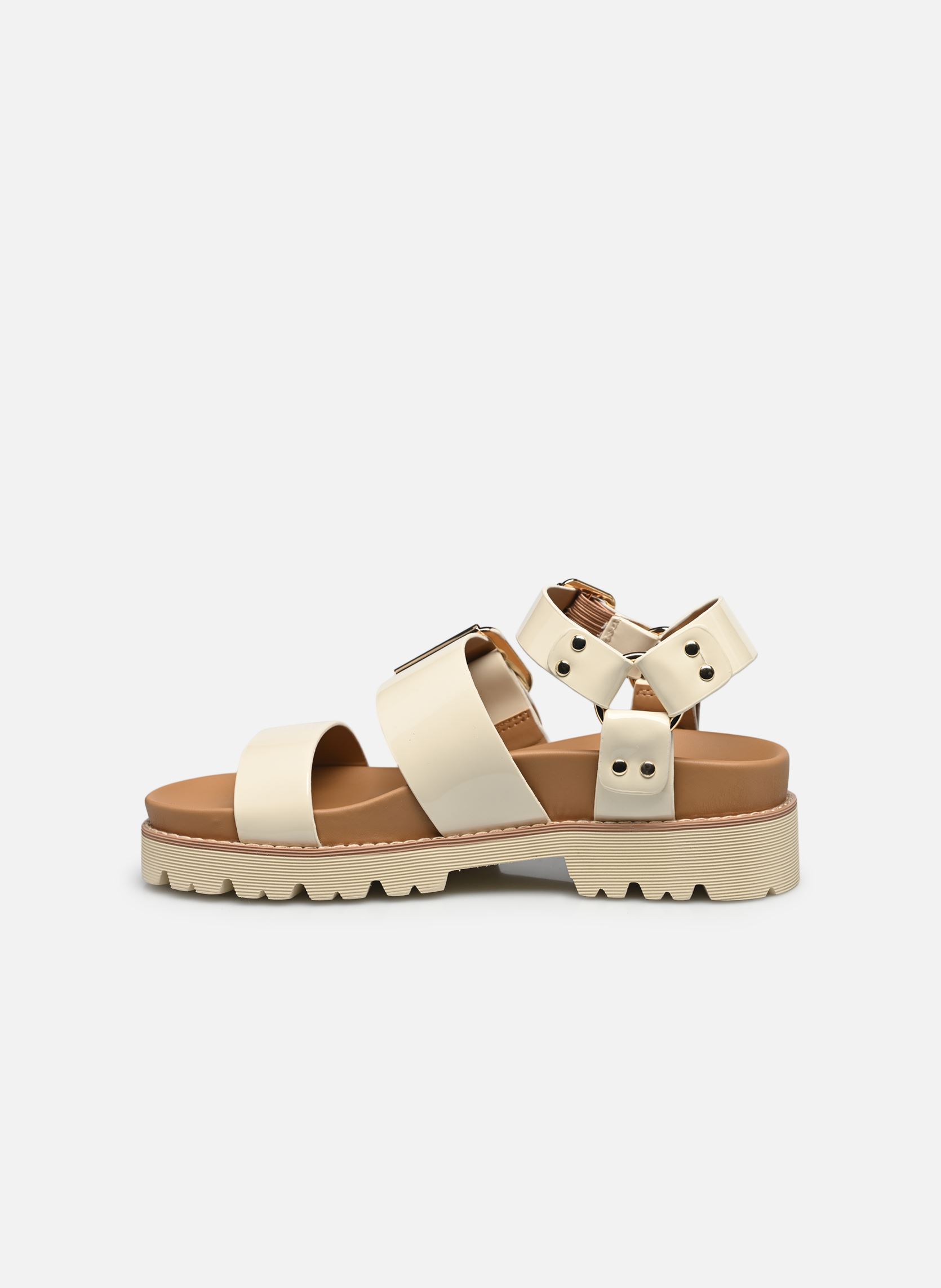 Sandali con zeppa e plateau June Ankle donna beige No Name Sandali con zeppa e plateau June Ankle donna beige DOVE