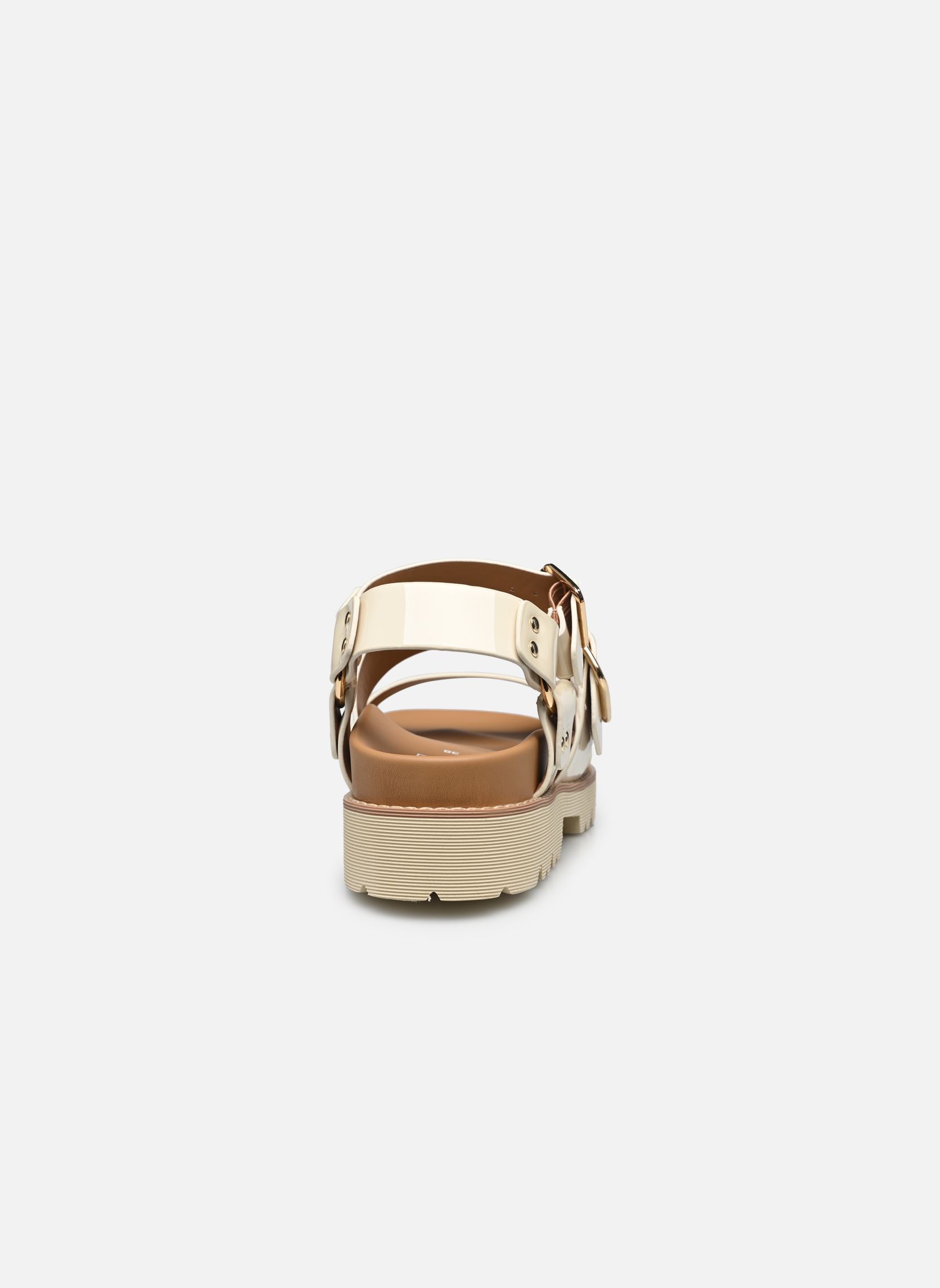 Sandali con zeppa e plateau June Ankle donna beige No Name Sandali con zeppa e plateau June Ankle donna beige DOVE
