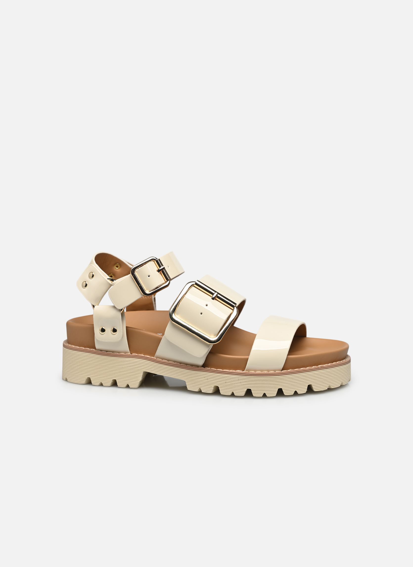 Sandali con zeppa e plateau June Ankle donna beige No Name Sandali con zeppa e plateau June Ankle donna beige DOVE