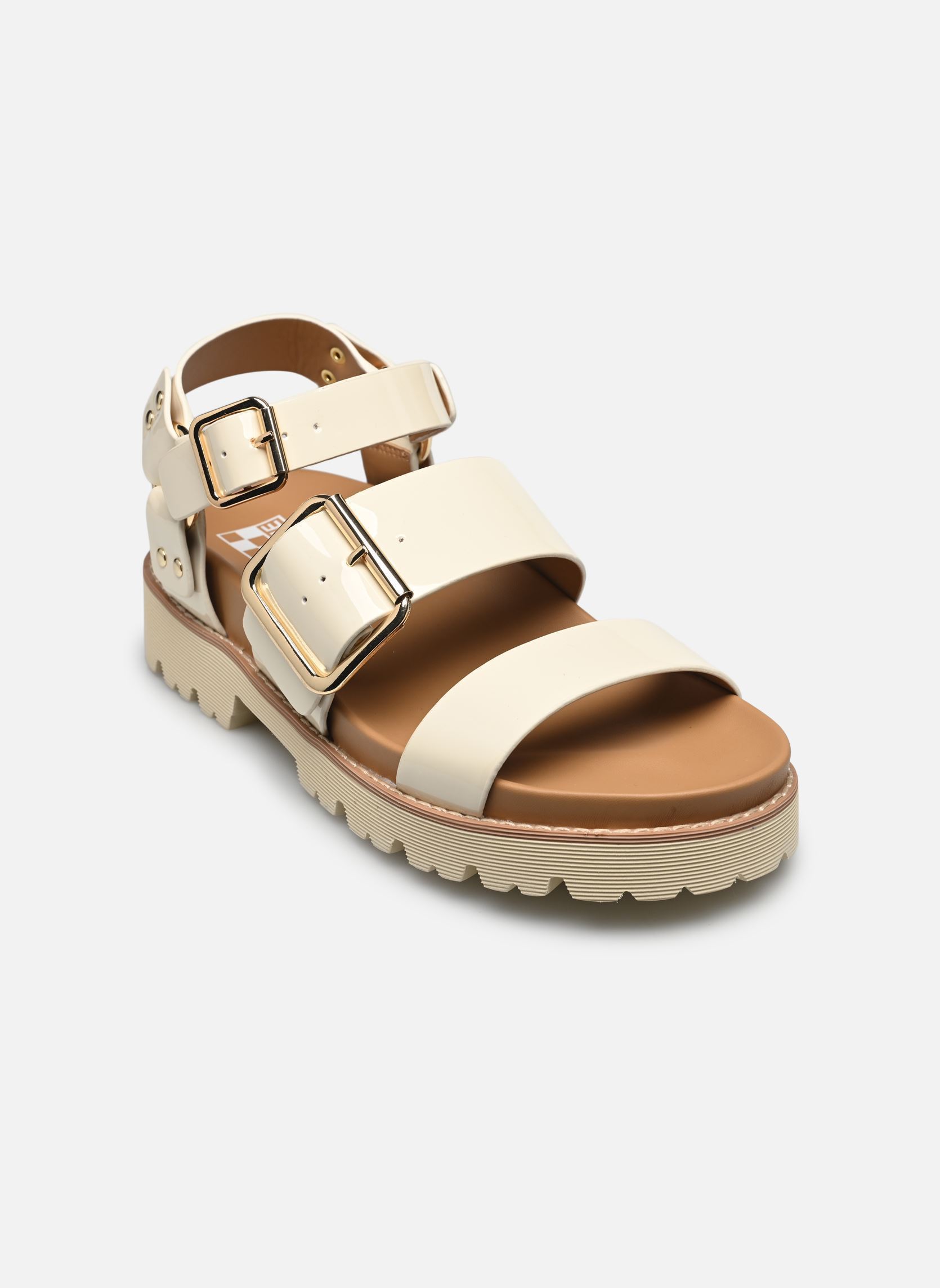 Sandali con zeppa e plateau June Ankle donna beige No Name Sandali con zeppa e plateau June Ankle donna beige DOVE