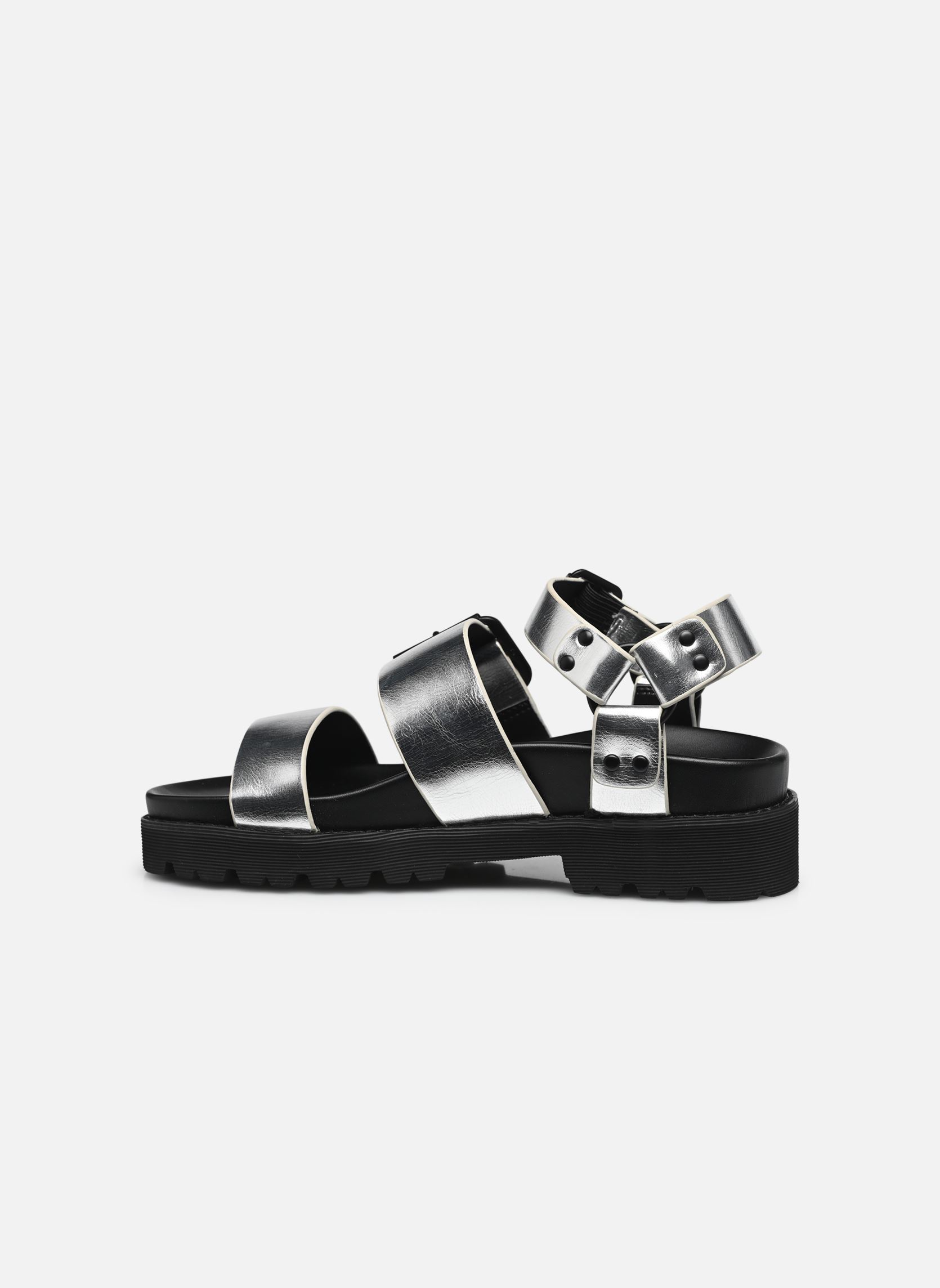 Sandali con zeppa e plateau June Ankle donna argento No Name Sandali con zeppa e plateau June Ankle donna argento SILVER 2