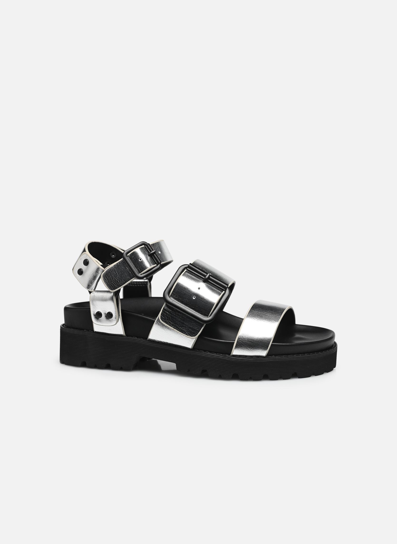 Sandali con zeppa e plateau June Ankle donna argento No Name Sandali con zeppa e plateau June Ankle donna argento SILVER 2