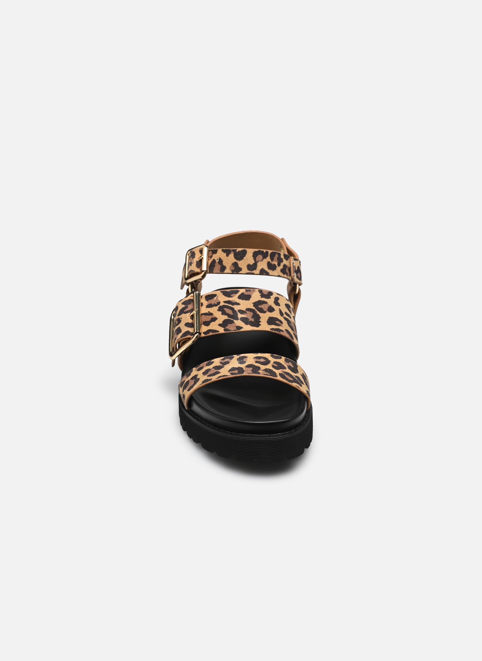 Sandalen met sleehak en plateau June Ankle dames bruin No Name Sandalen met sleehak en plateau June Ankle dames bruin NATURAL
