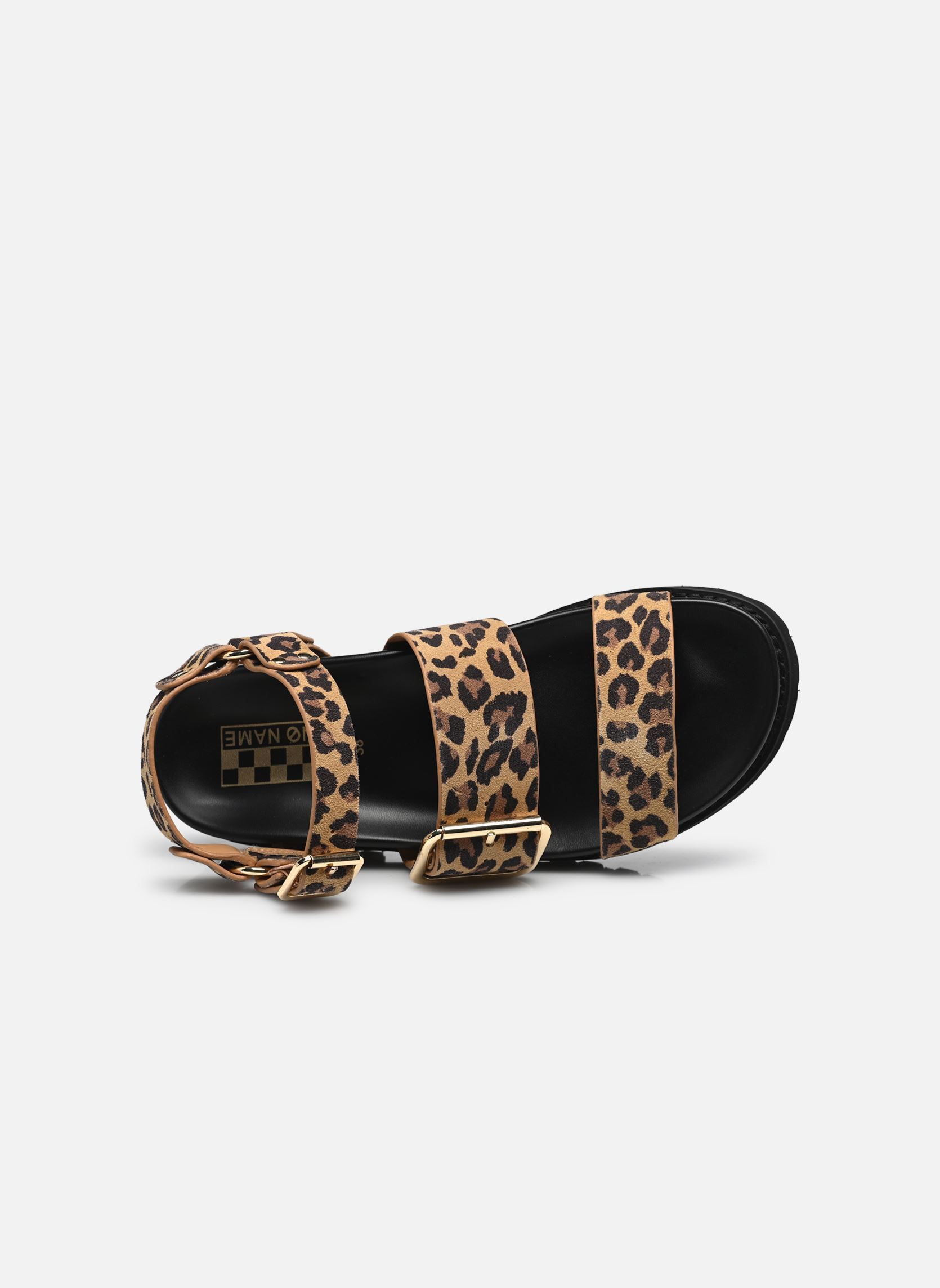 Sandalen met sleehak en plateau June Ankle dames bruin No Name Sandalen met sleehak en plateau June Ankle dames bruin NATURAL