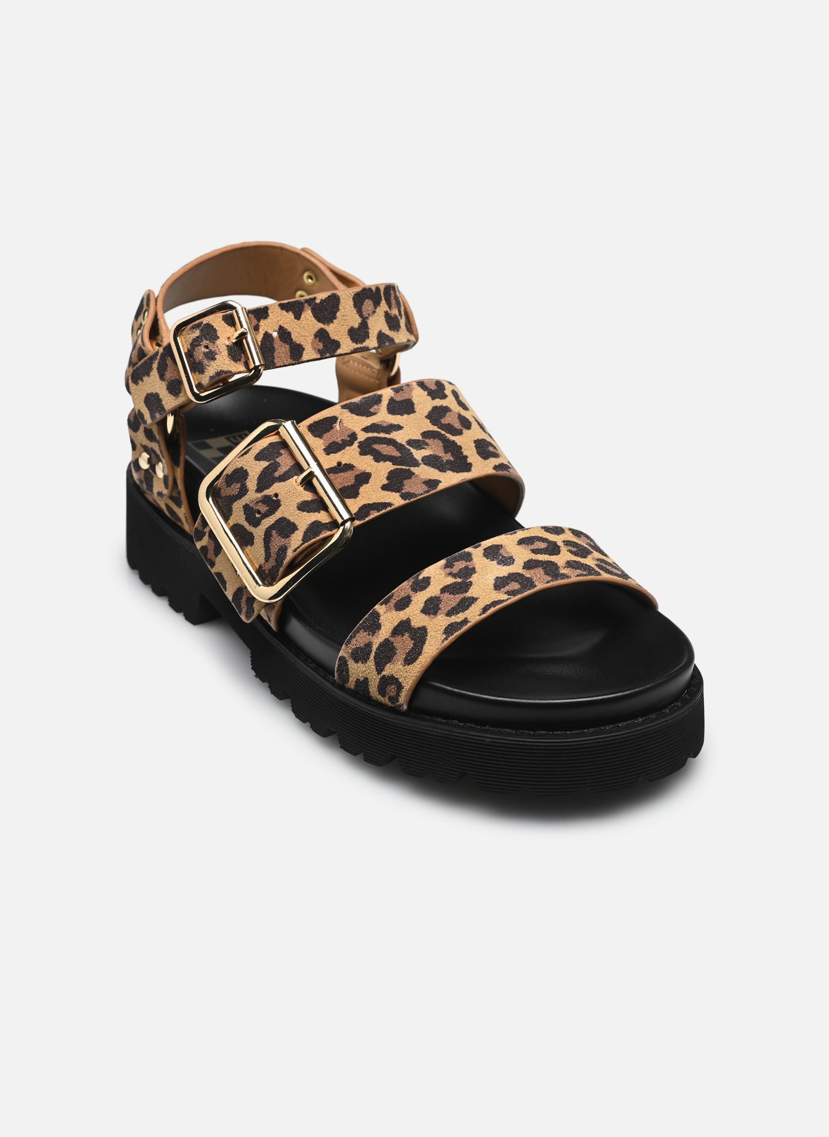 Sandalen met sleehak en plateau June Ankle dames bruin No Name Sandalen met sleehak en plateau June Ankle dames bruin NATURAL