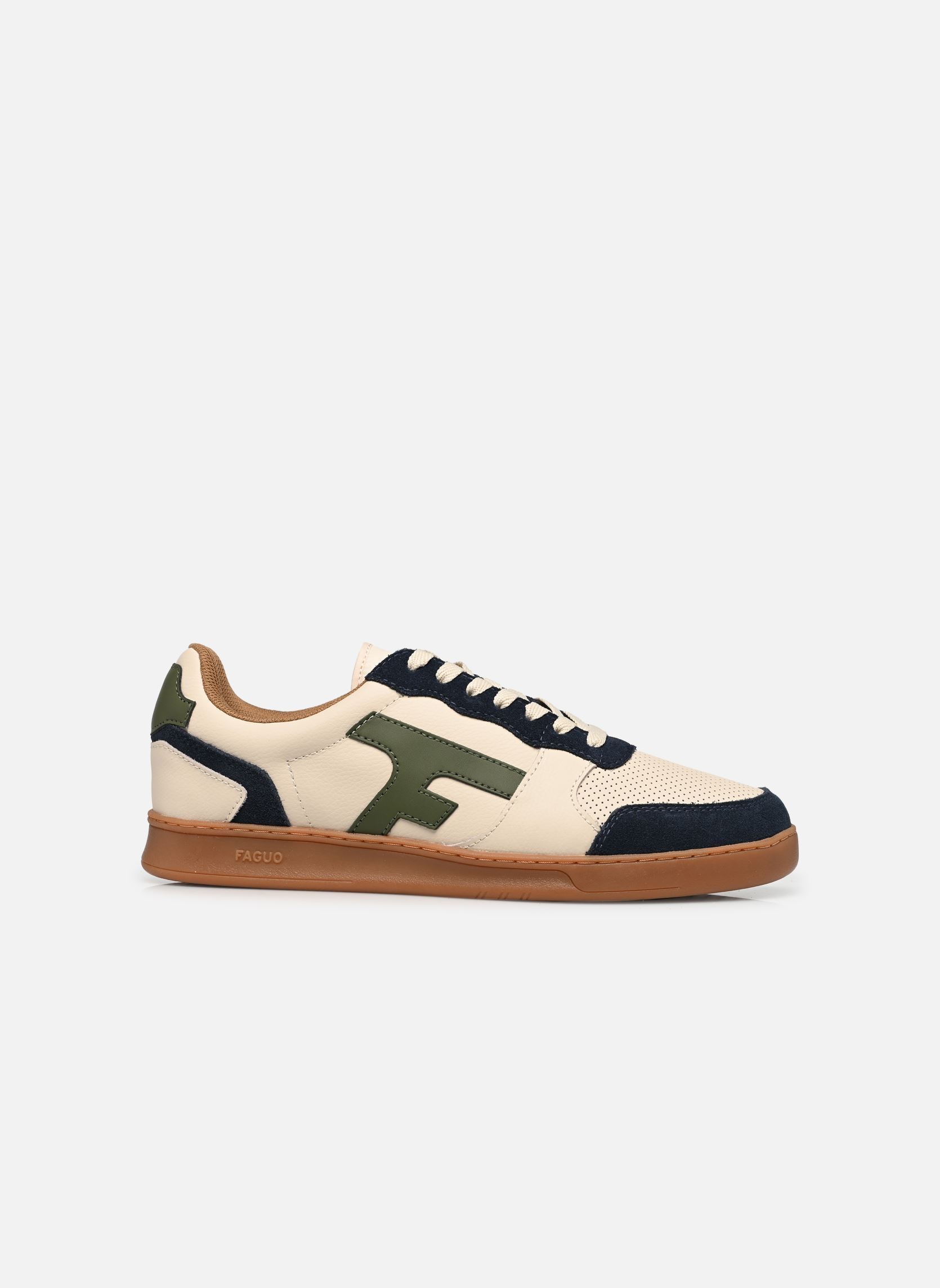 Niedrige Sneaker HAZEL LEATHER SUEDE M herren mehrfarbig Faguo Niedrige Sneaker HAZEL LEATHER SUEDE M herren mehrfarbig ECRU/NAVY/KAKI