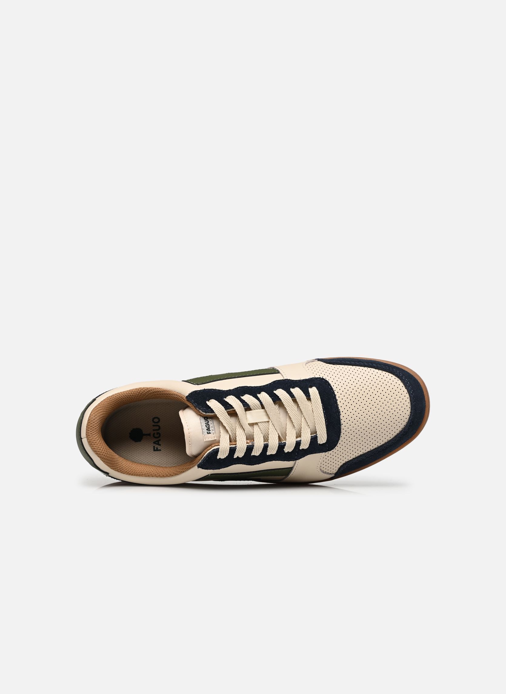 Niedrige Sneaker HAZEL LEATHER SUEDE M herren mehrfarbig Faguo Niedrige Sneaker HAZEL LEATHER SUEDE M herren mehrfarbig ECRU/NAVY/KAKI