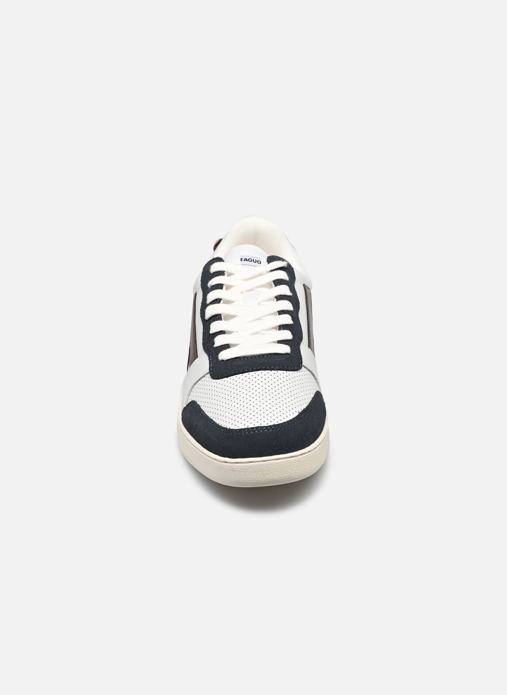 Niedrige Sneaker HAZEL LEATHER SUEDE M herren mehrfarbig Faguo Niedrige Sneaker HAZEL LEATHER SUEDE M herren mehrfarbig WHITE/NAVY