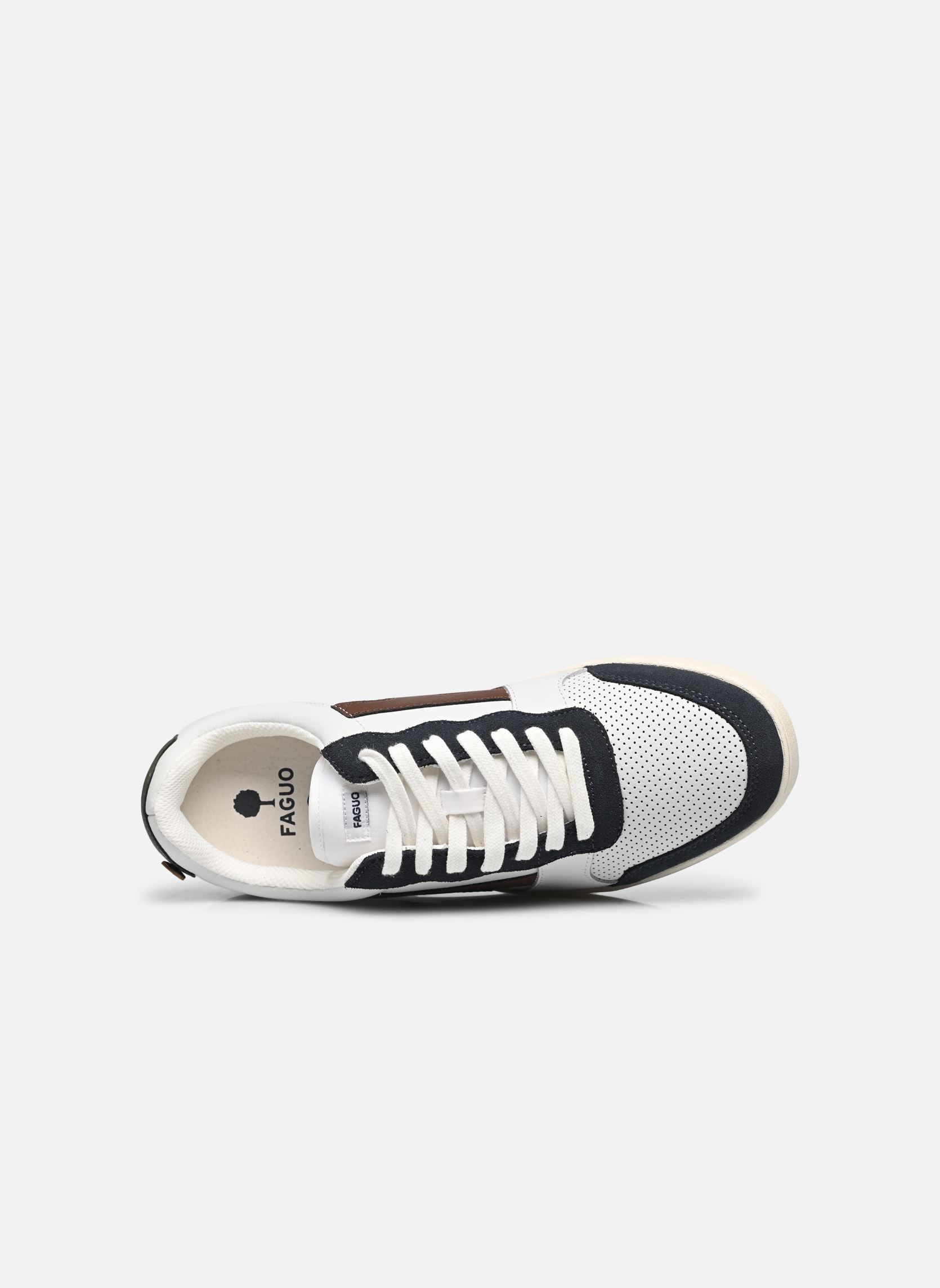Niedrige Sneaker HAZEL LEATHER SUEDE M herren mehrfarbig Faguo Niedrige Sneaker HAZEL LEATHER SUEDE M herren mehrfarbig WHITE/NAVY